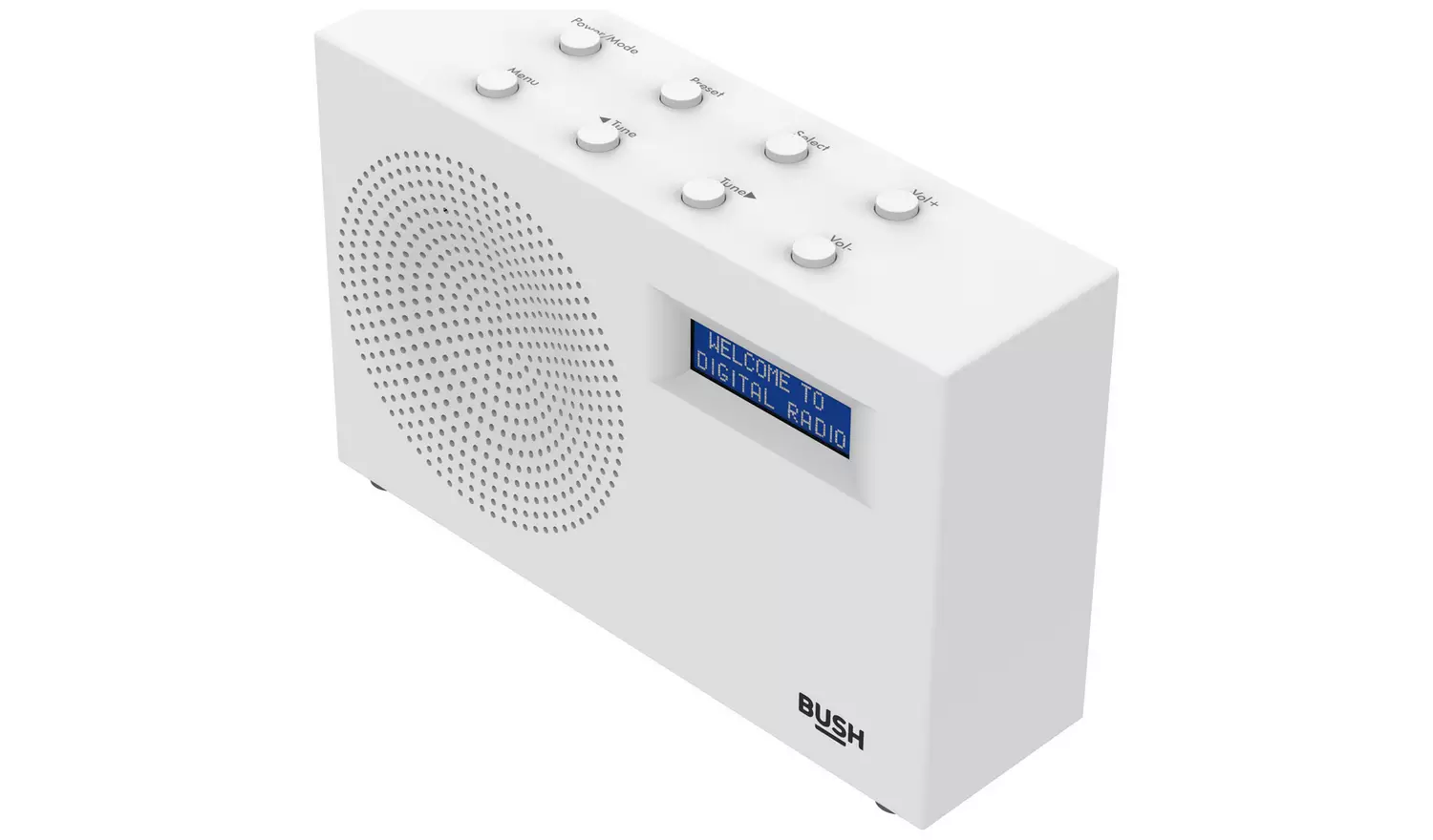 Bush Compact Portable DAB/FM Radio - White