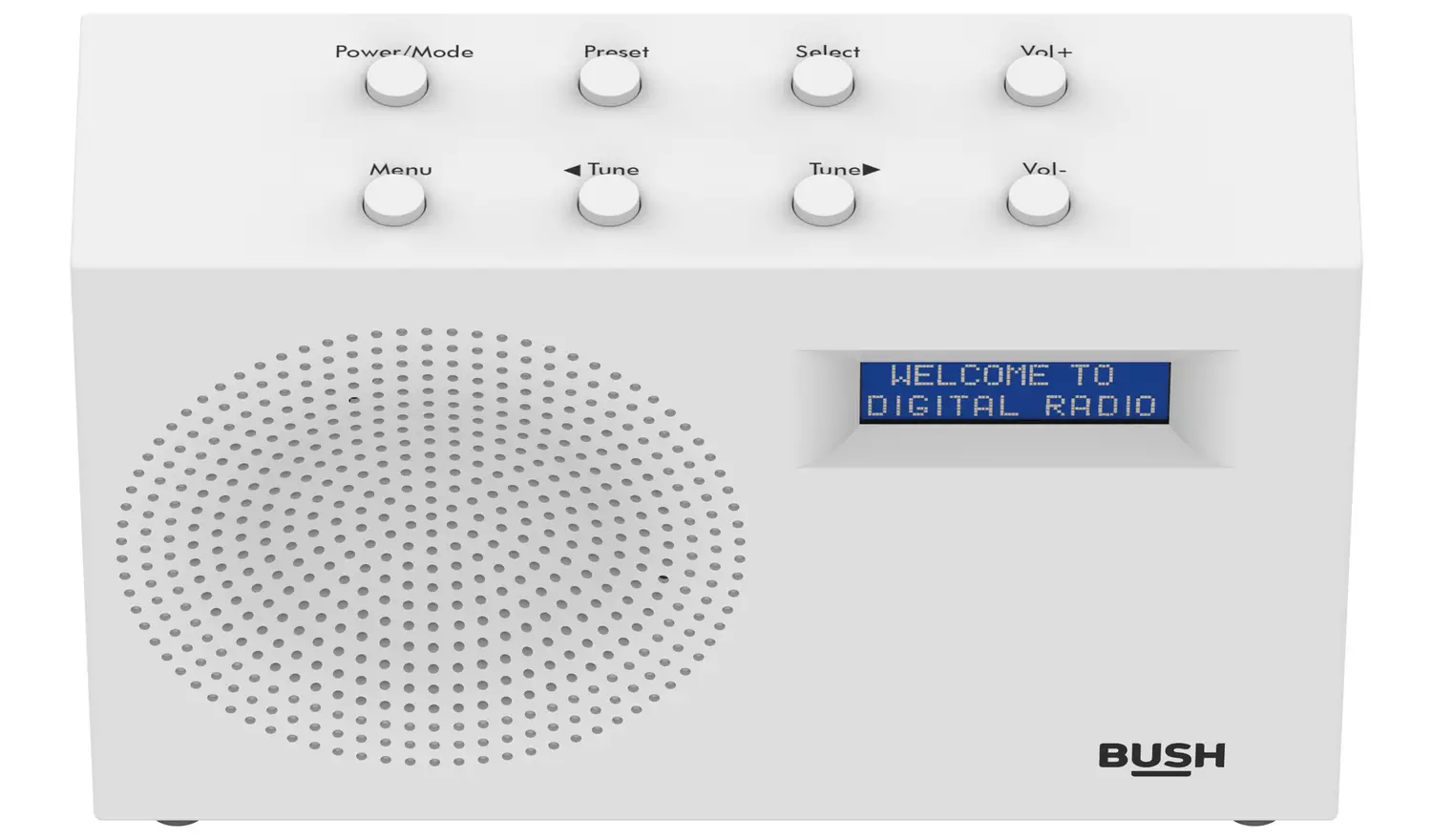 Bush Compact Portable DAB/FM Radio - White