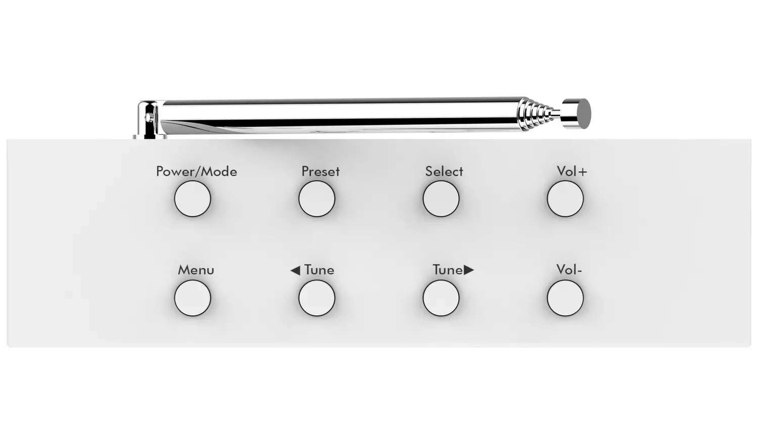 Bush Compact Portable DAB/FM Radio - White