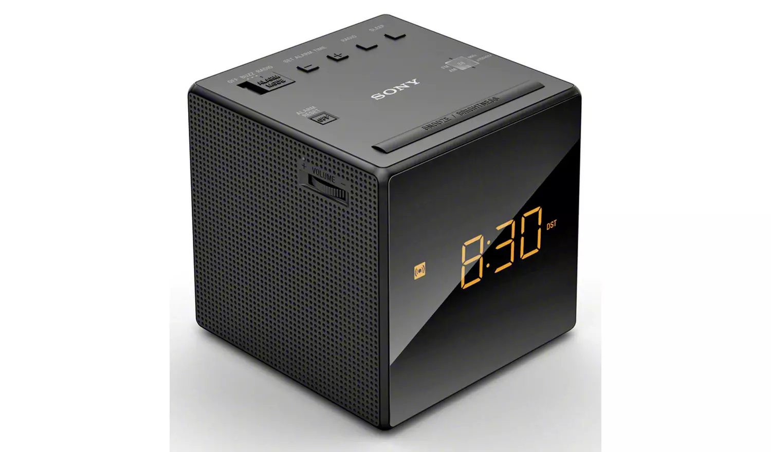 Sony ICF-C1B Cube FM/AM Clock Radio with LED Alarm - Black