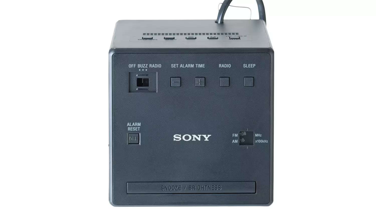 Sony ICF-C1B Cube FM/AM Clock Radio with LED Alarm - Black