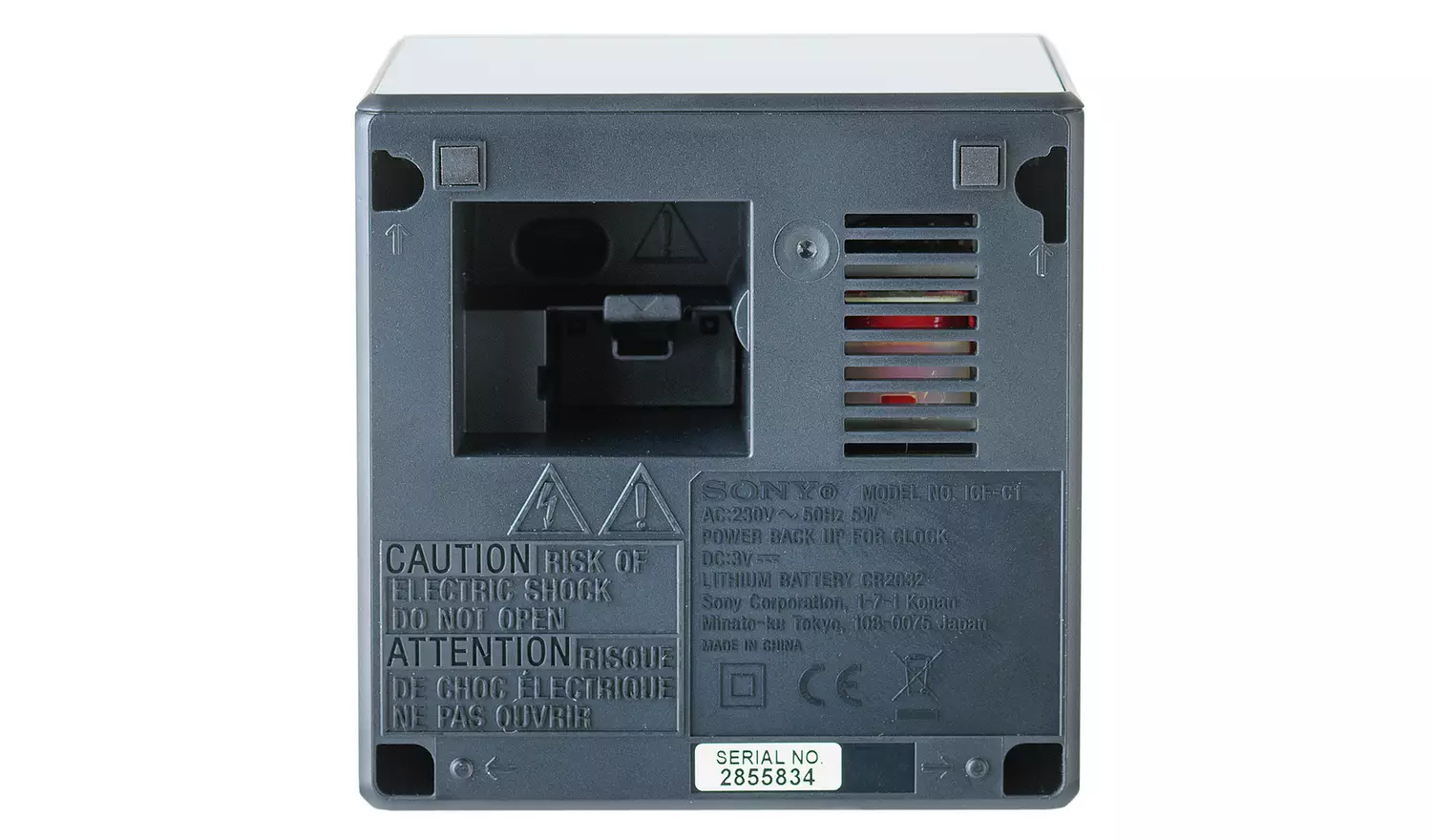 Sony ICF-C1B Cube FM/AM Clock Radio with LED Alarm - Black