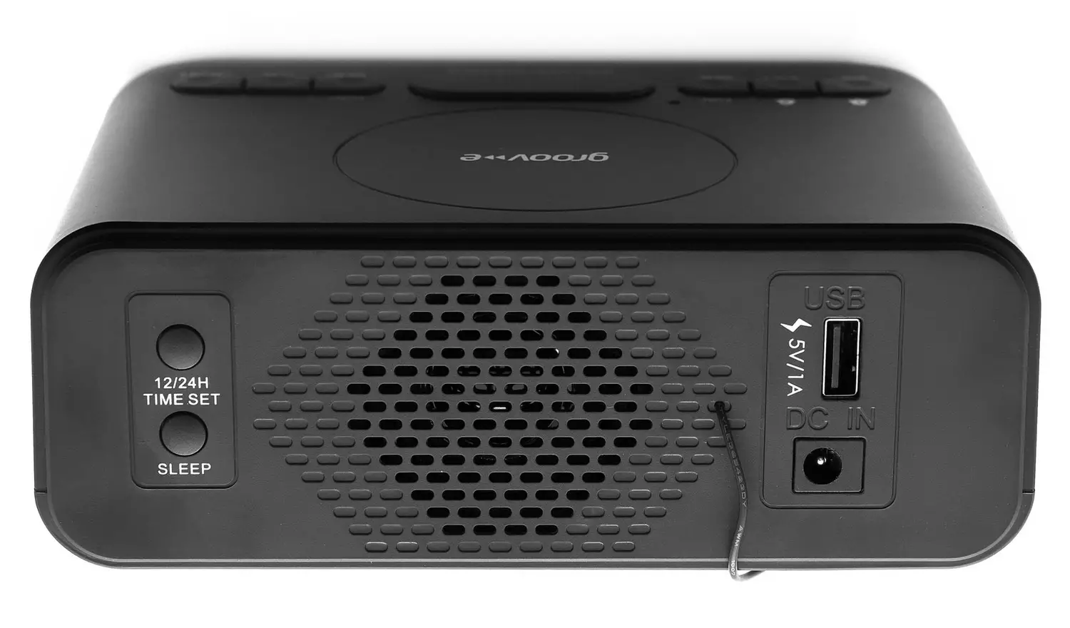 Groov-e Atlas FM Alarm Clock Radio with Wireless Charging