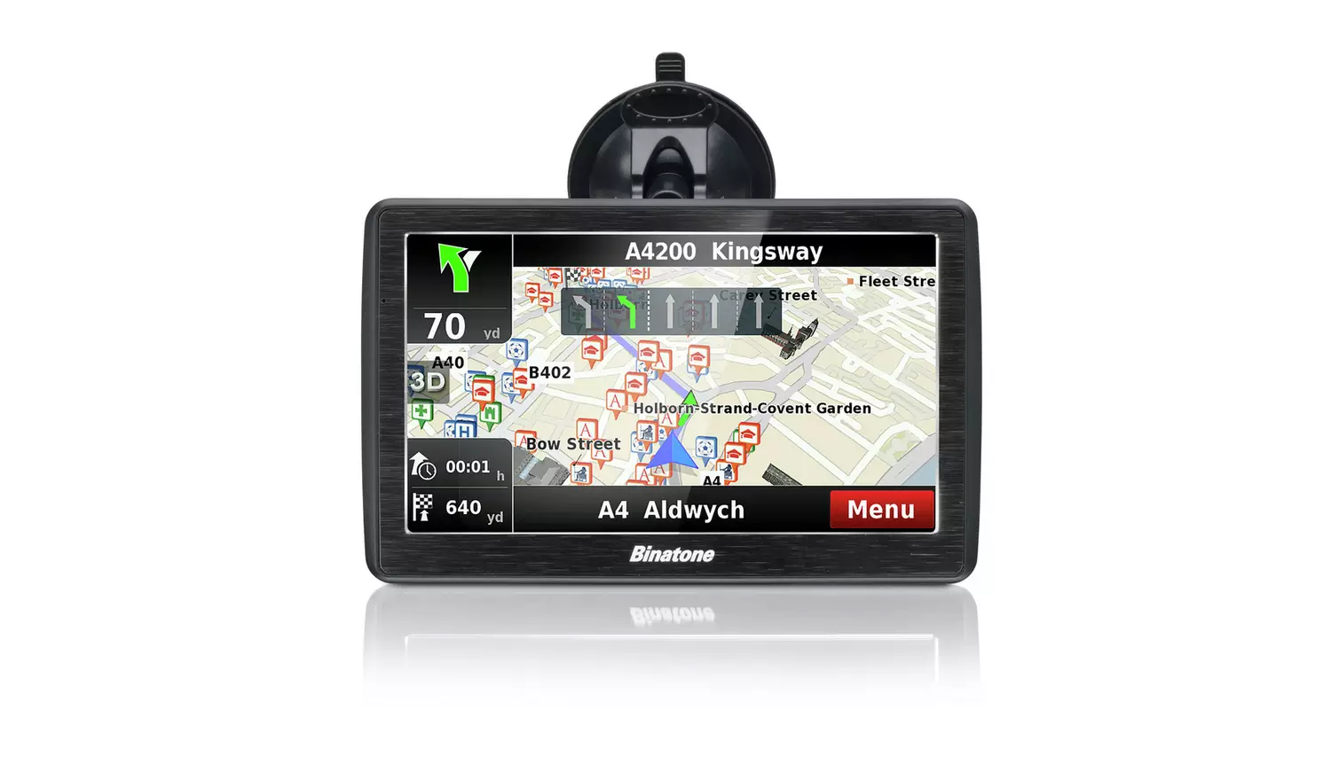 Binatone U700 7 Inch UK,ROI with Lifetime Maps Sat Nav