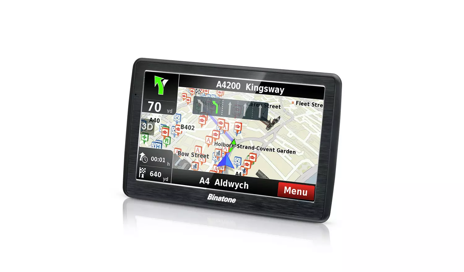 Binatone U700 7 Inch UK,ROI with Lifetime Maps Sat Nav