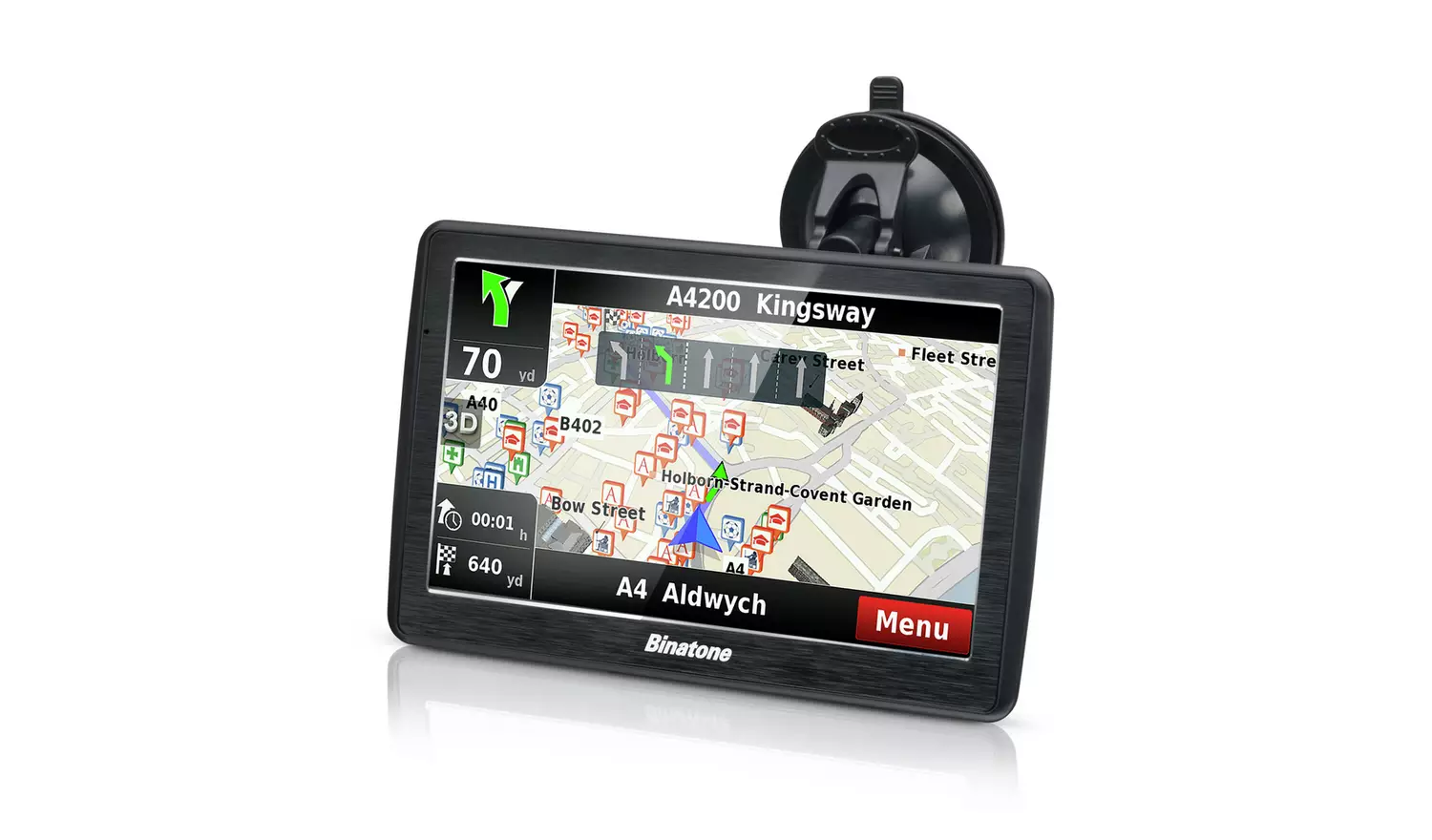 Binatone U700 7 Inch UK,ROI with Lifetime Maps Sat Nav