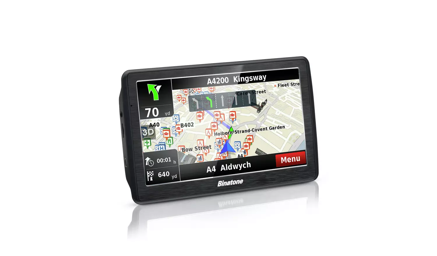 Binatone U700 7 Inch UK,ROI with Lifetime Maps Sat Nav