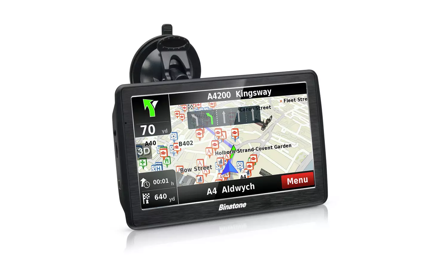 Binatone U700 7 Inch UK,ROI with Lifetime Maps Sat Nav
