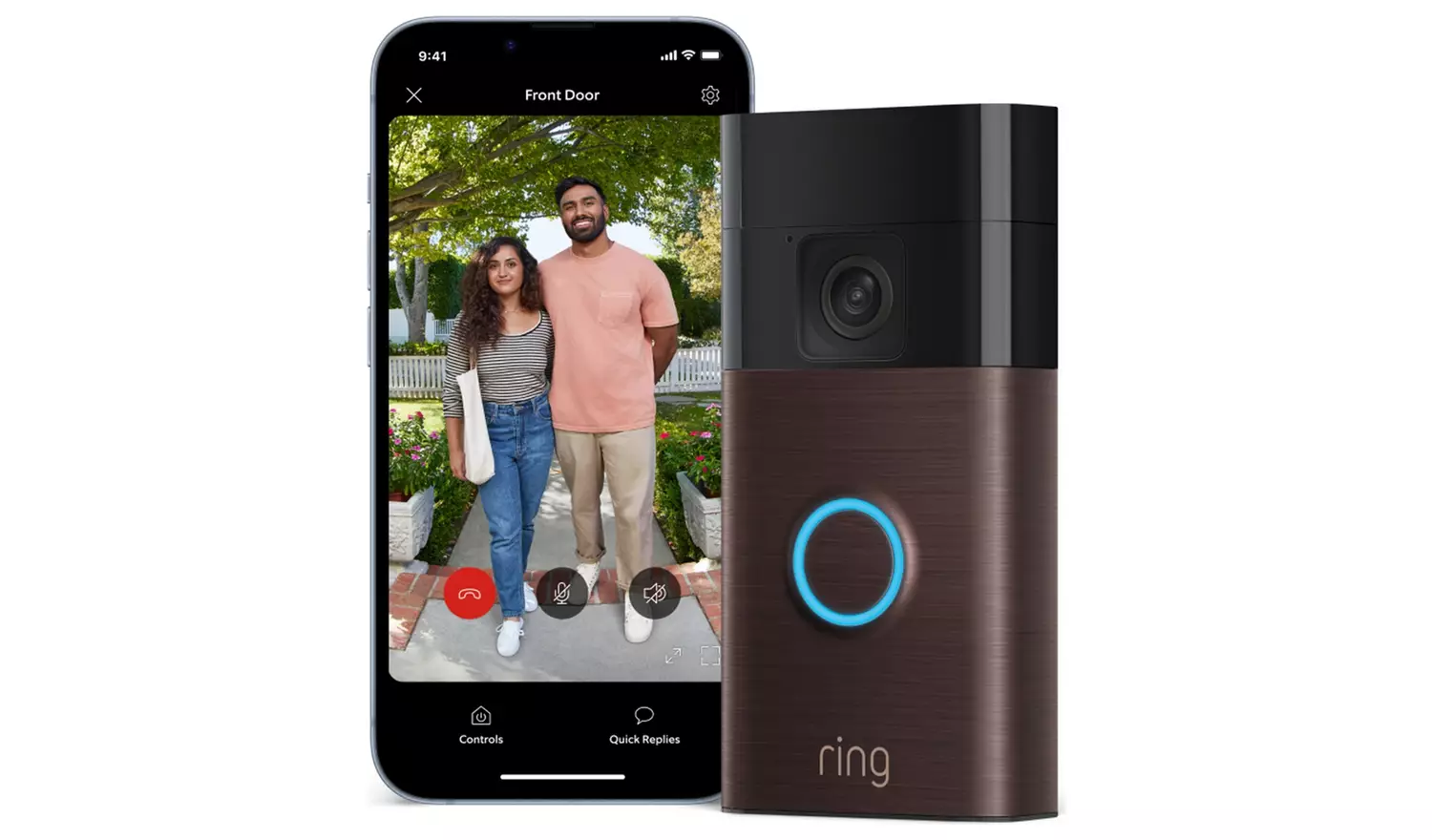 Ring Battery Video Doorbell with Chime - Venetian Bronze