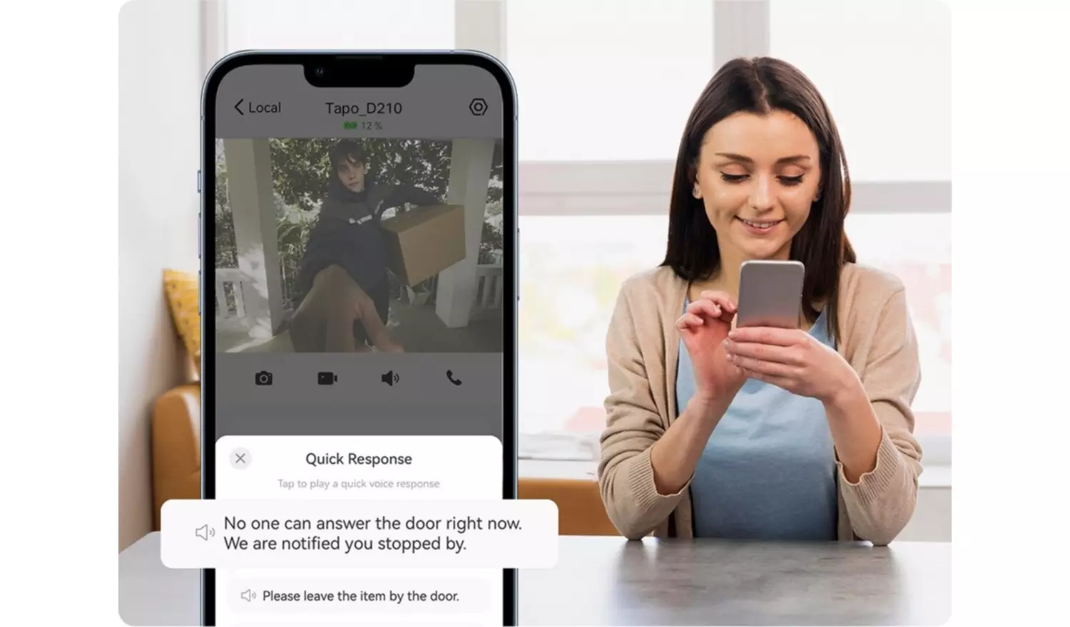 Tapo D210 2K 3MP Video Doorbell with Chime