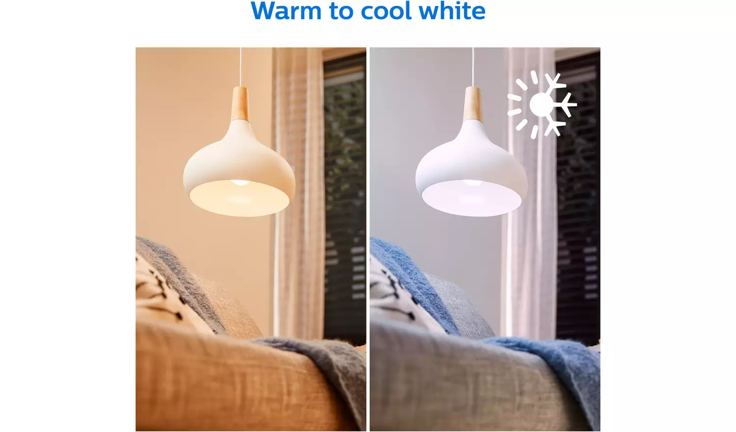 Philips WiZ E27 Colour Smart LED Wi-Fi Bulb - 2 Pack