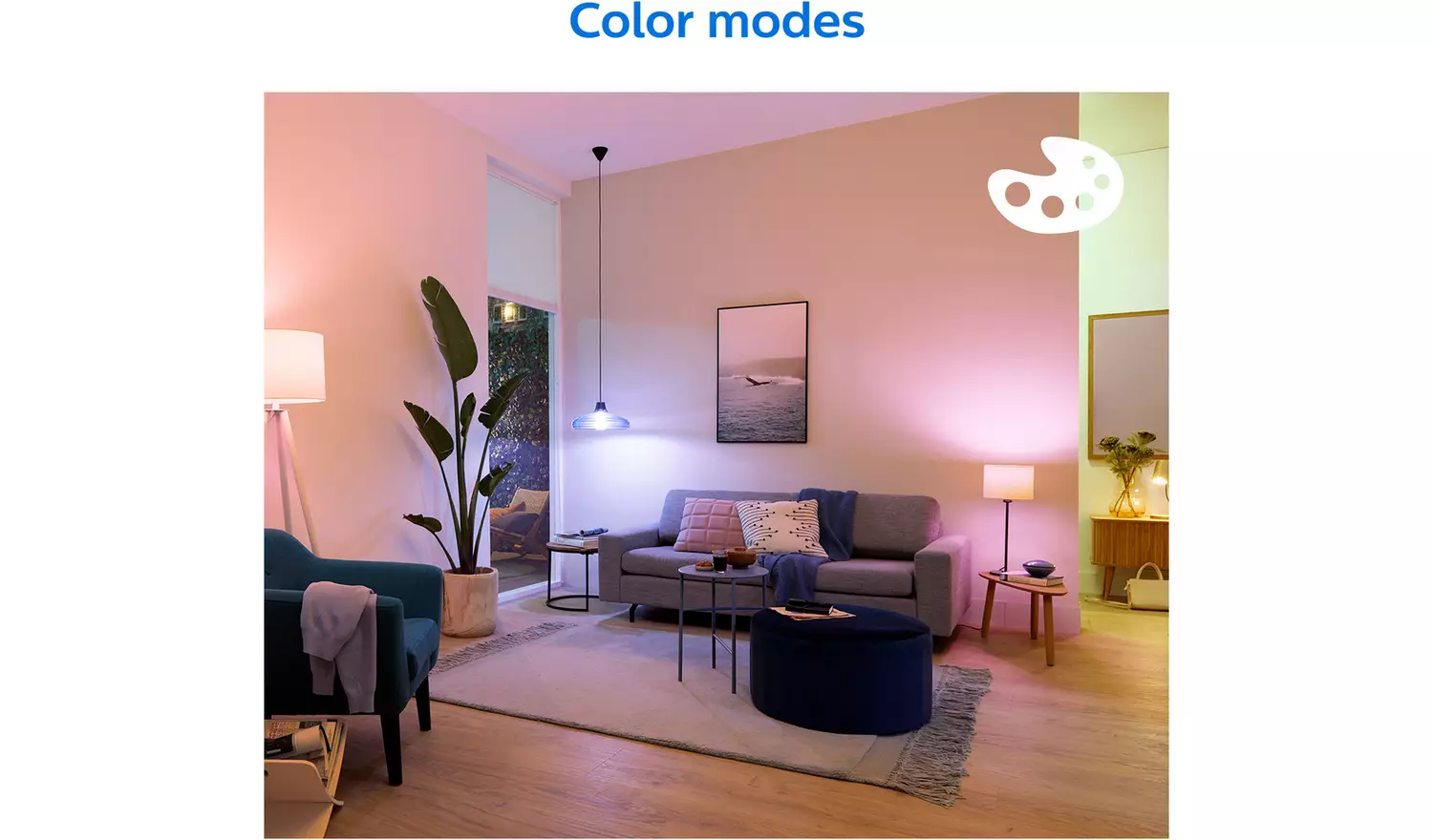 Philips WiZ E27 Colour Smart LED Wi-Fi Bulb - 2 Pack