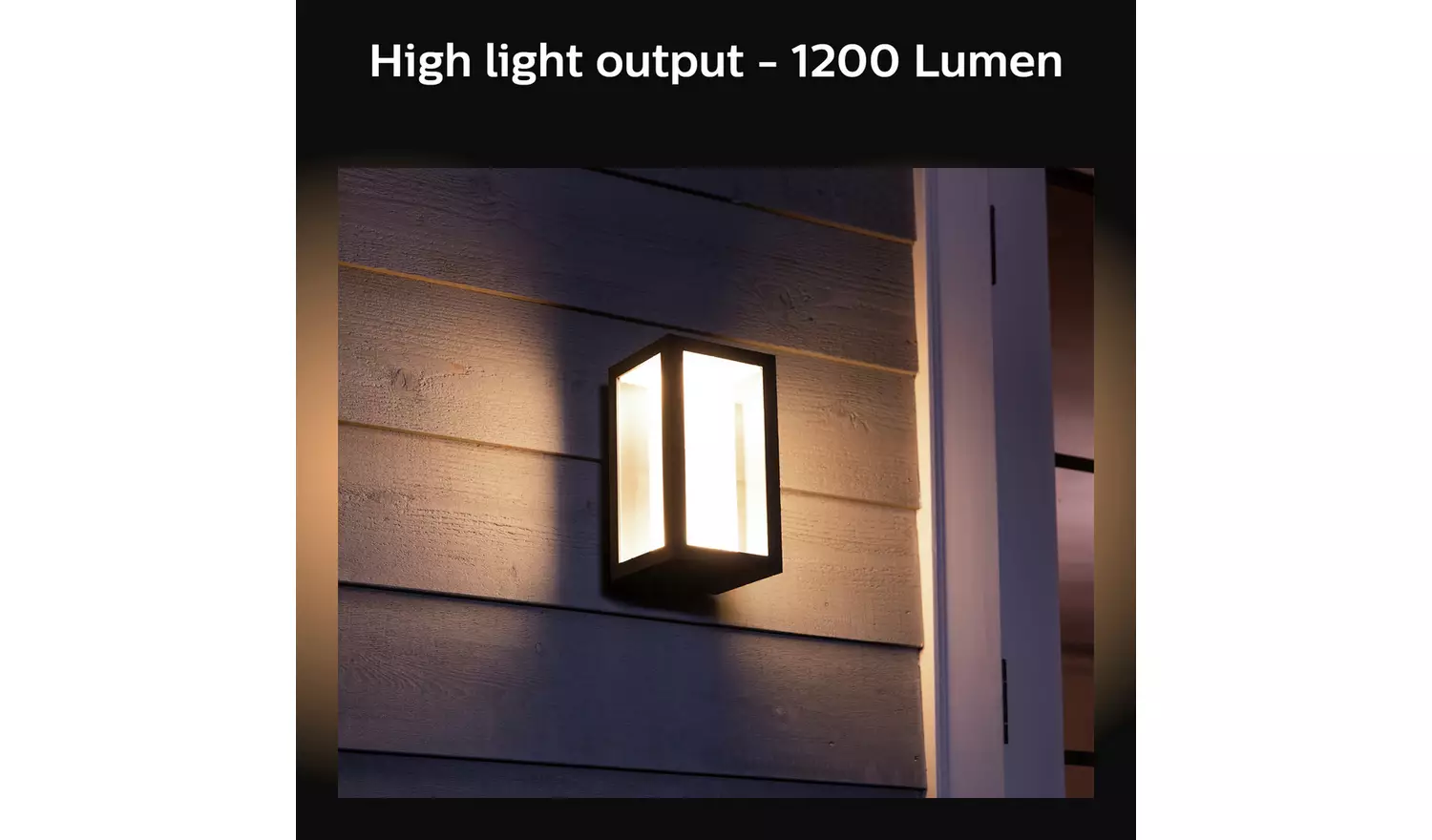 Philips Hue Impress Small Outdoor Wall Light - Black