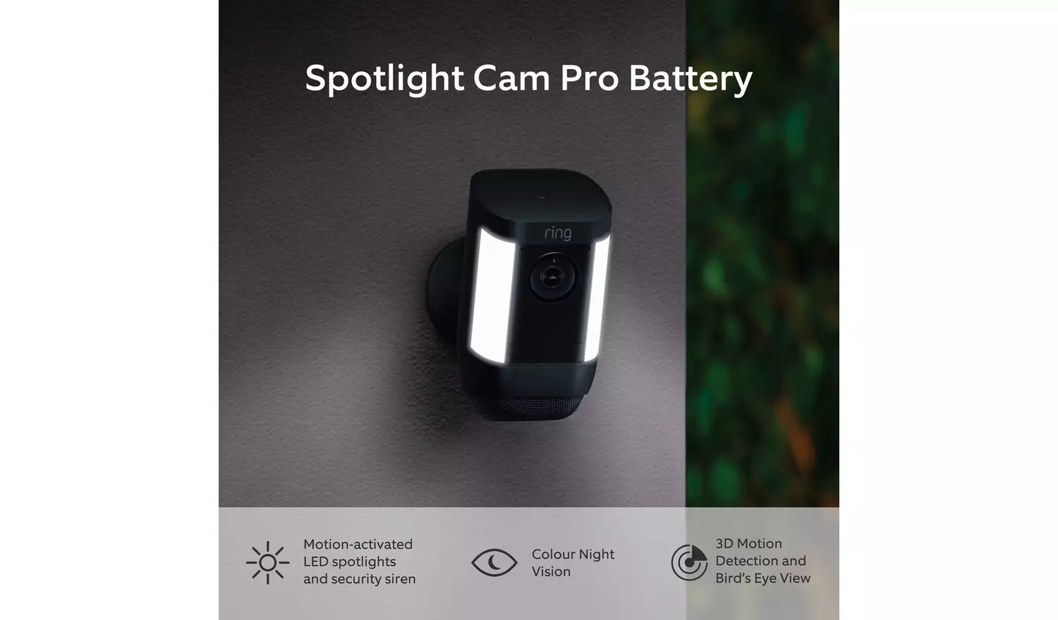 Ring Spotlight Cam Pro Battery Security Camera - Black