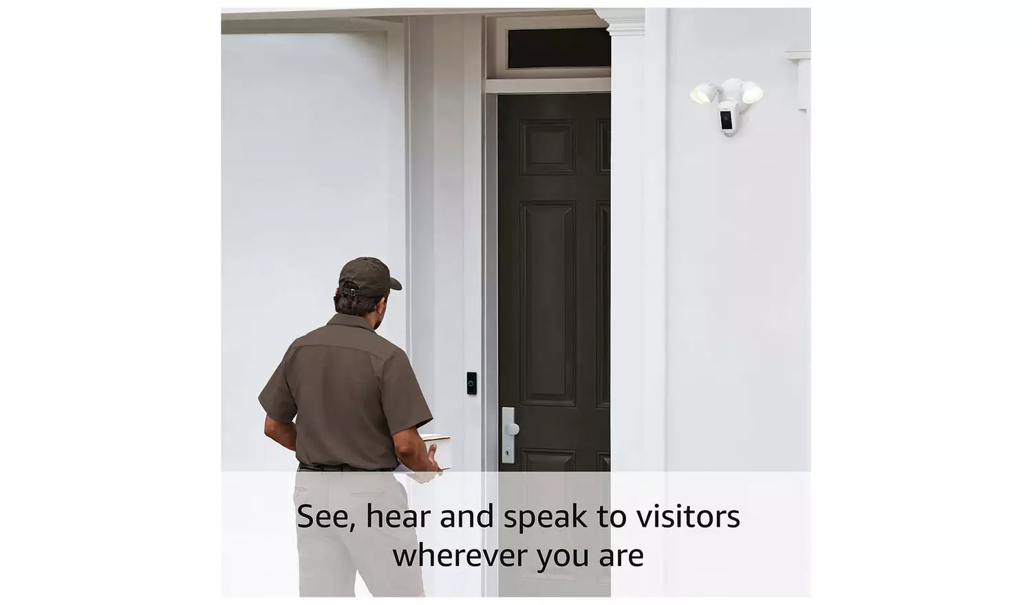 Ring Floodlight Wired Plus Cam Security Camera CCTV - White