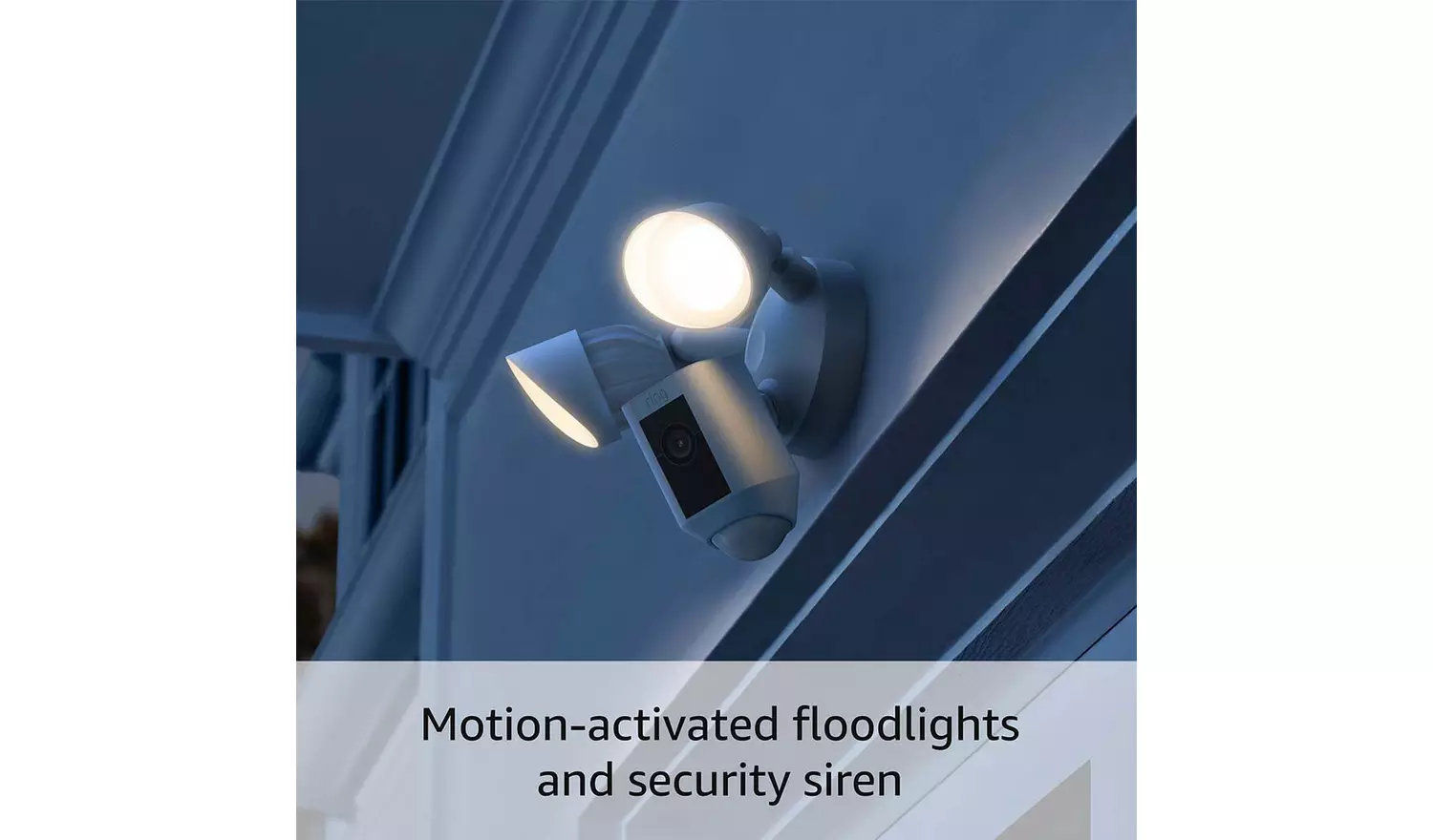 Ring Floodlight Wired Plus Cam Security Camera CCTV - White