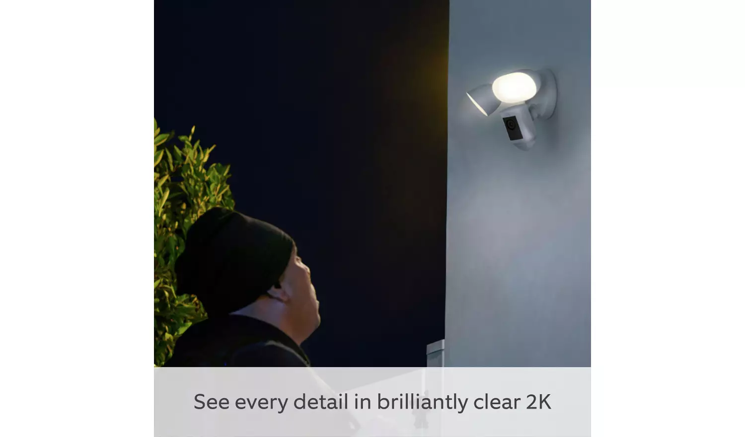 Ring Floodlight Wired Pro Cam Security Camera CCTV - White