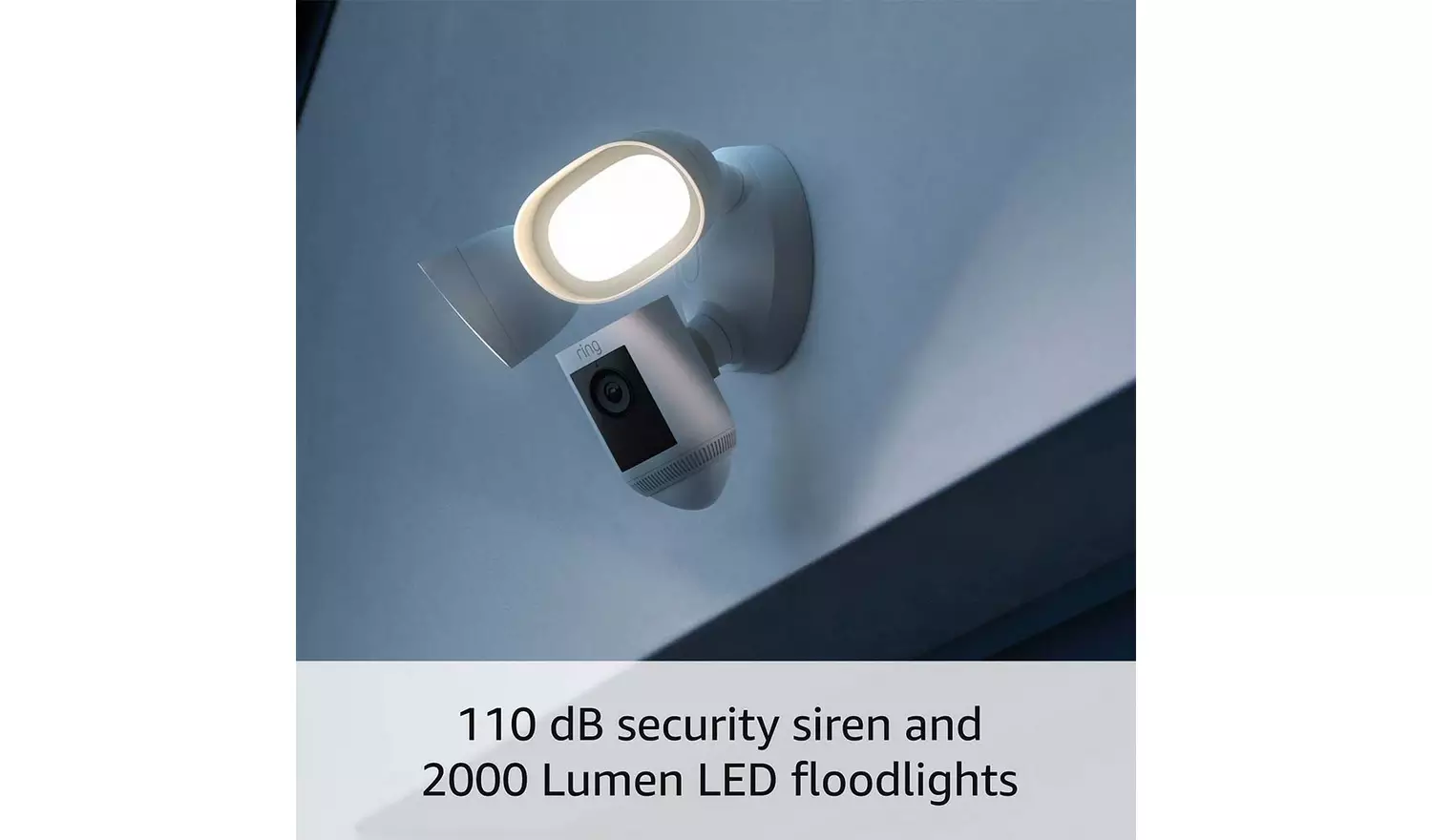 Ring Floodlight Wired Pro Cam Security Camera CCTV - White