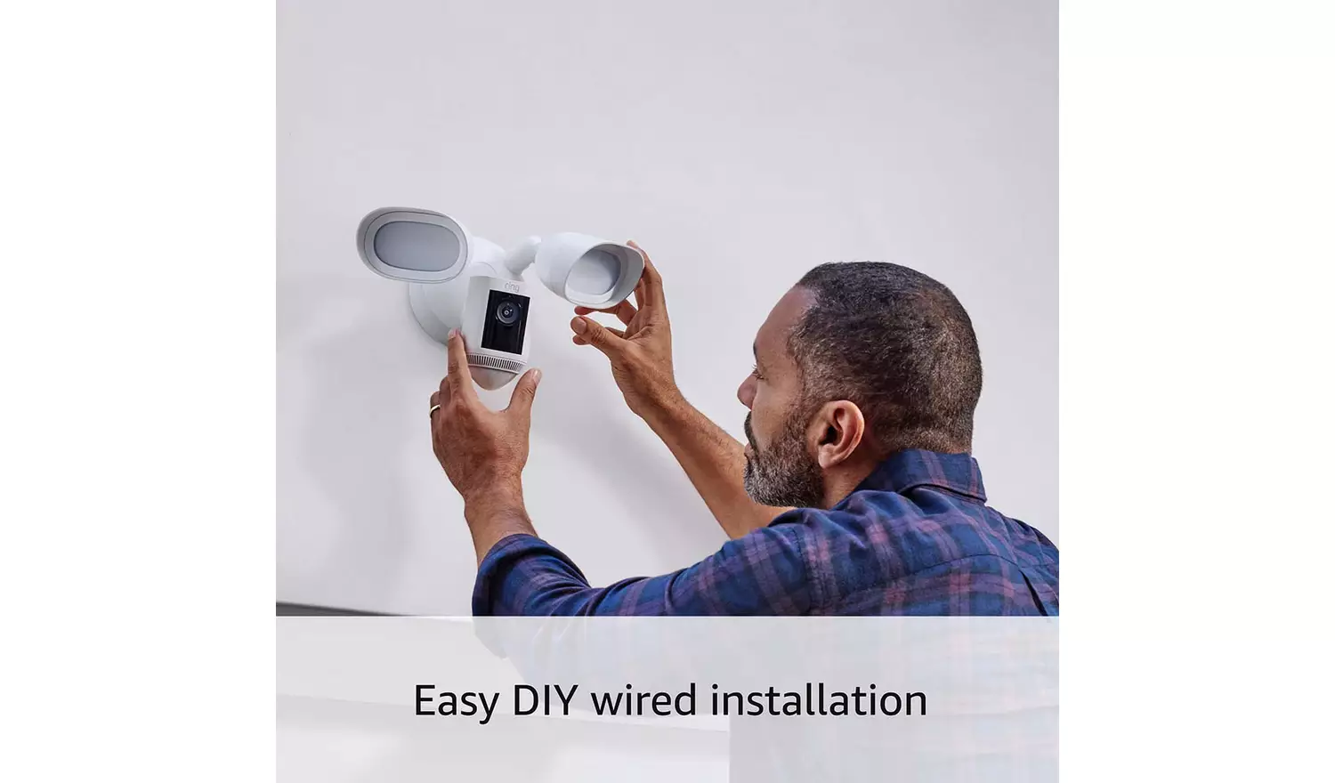 Ring Floodlight Wired Pro Cam Security Camera CCTV - White