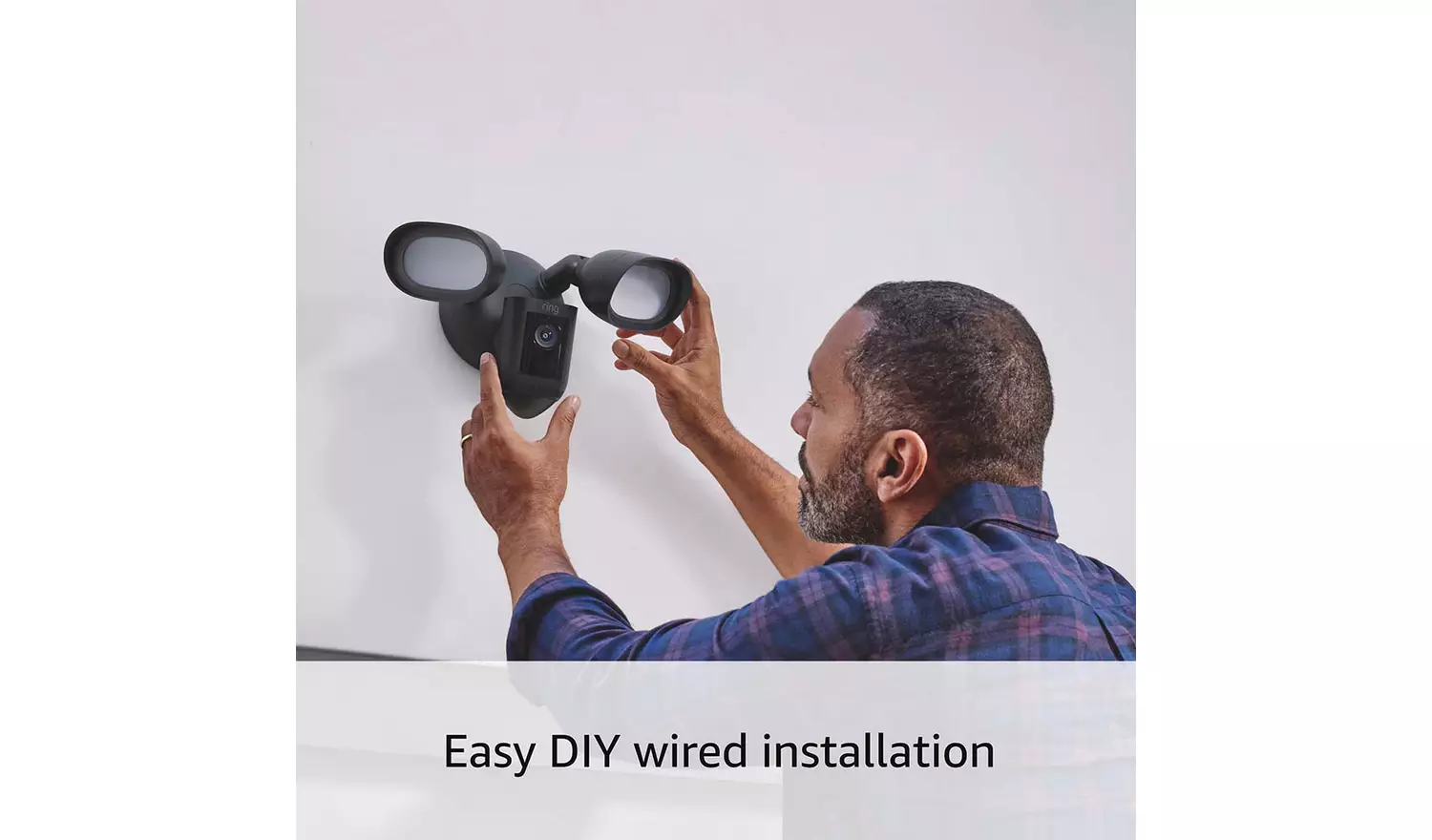 Ring Floodlight Wired Pro Cam Security Camera CCTV - Black