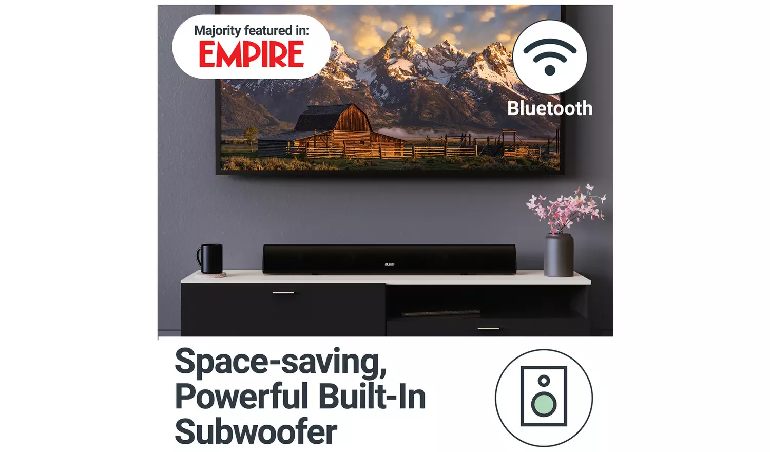 Majority Teton 2.1Ch All In One Sound Bar