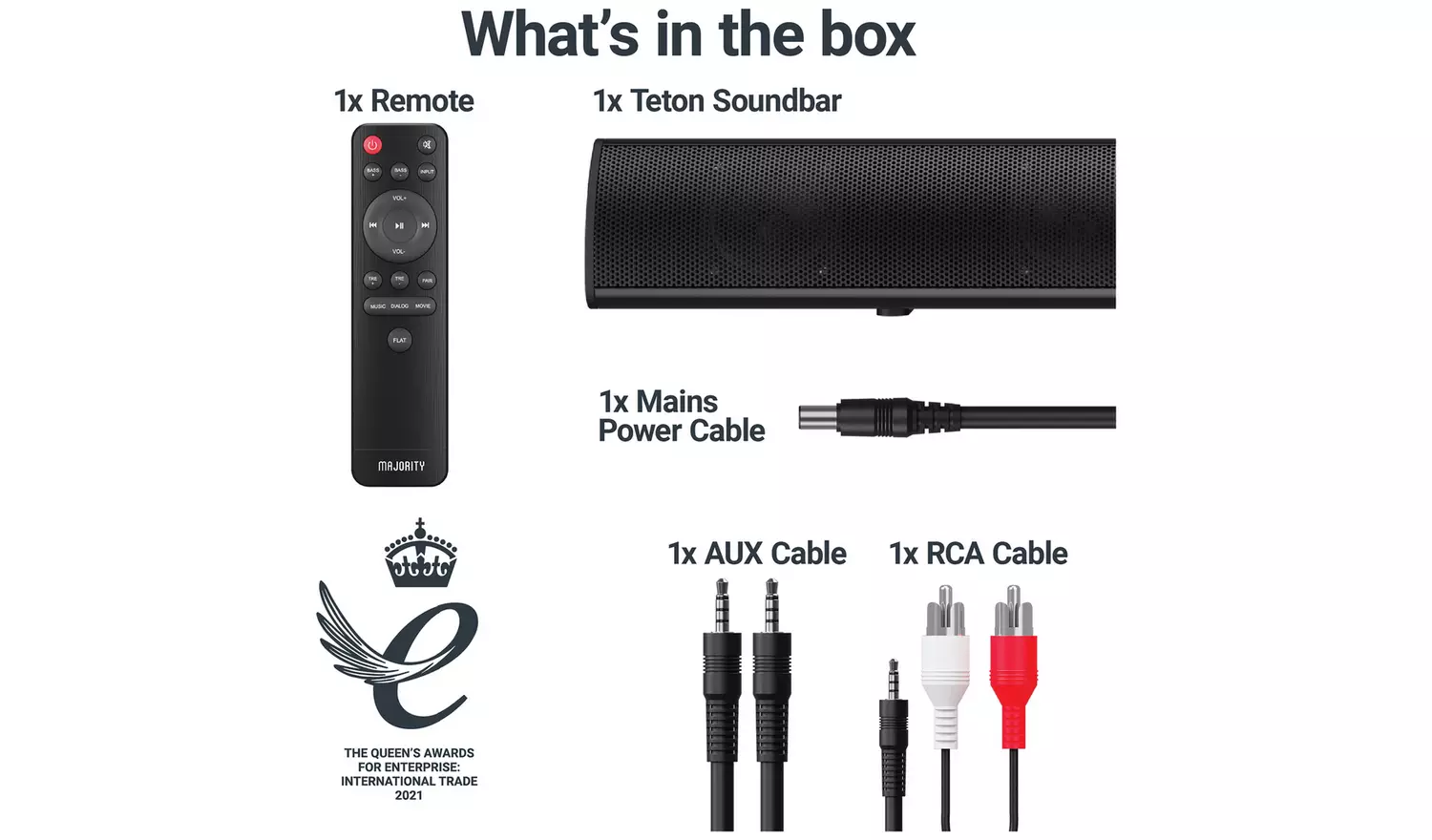 Majority Teton 2.1Ch All In One Sound Bar