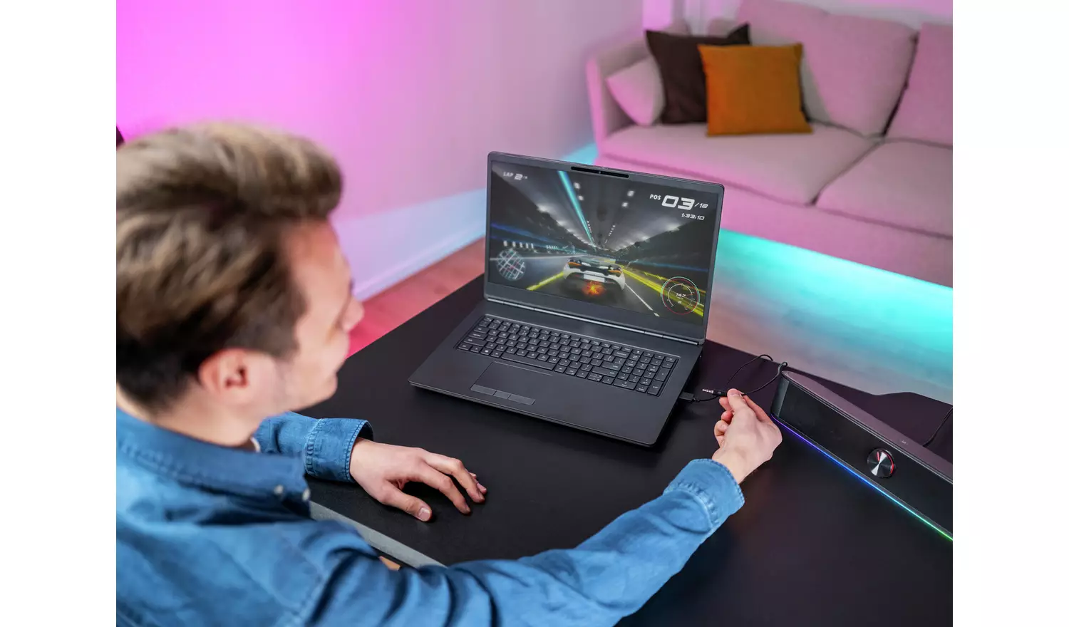 Trust GXT619 Thorne RGB LED Soundbar - Black