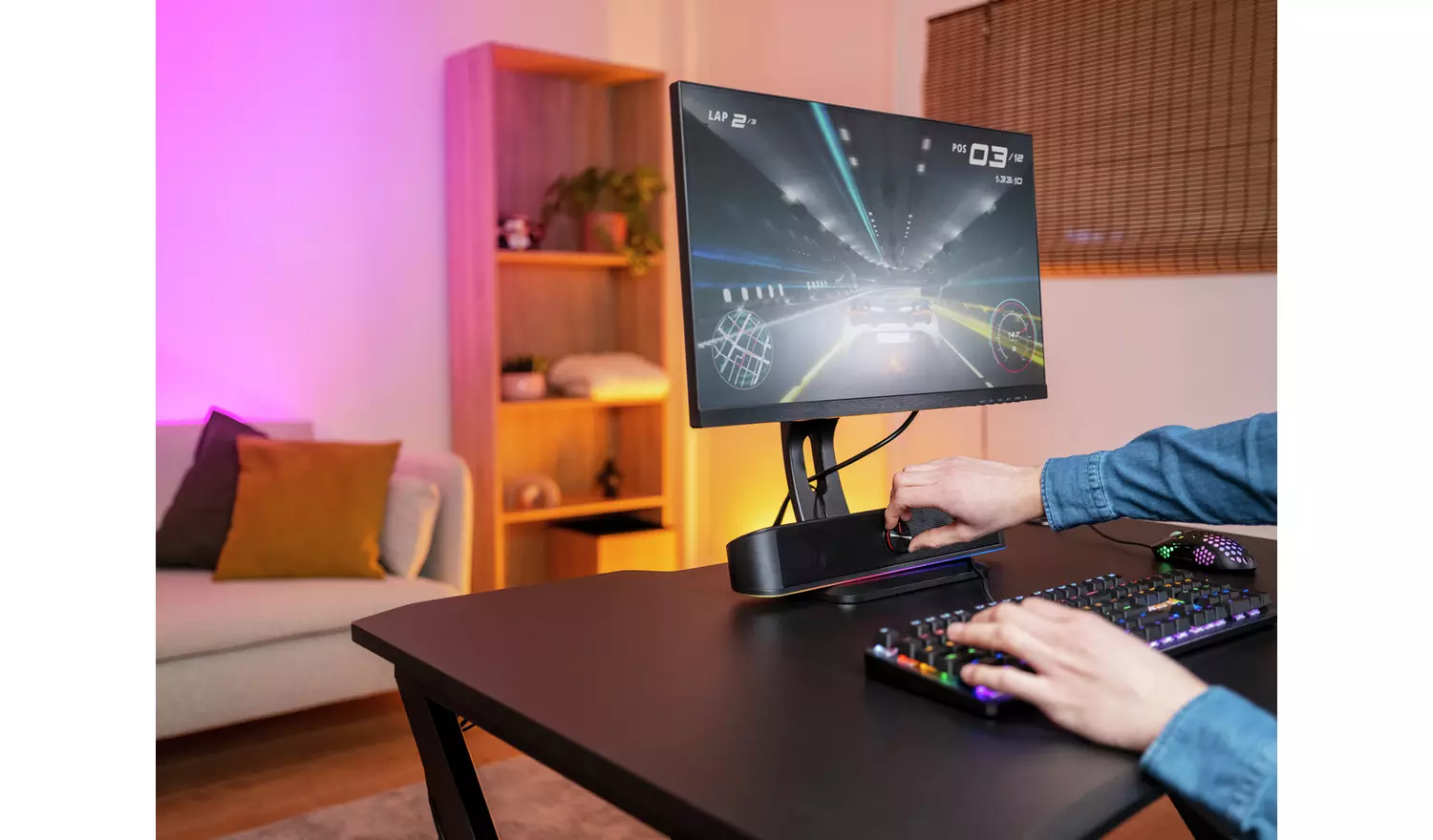 Trust GXT619 Thorne RGB LED Soundbar - Black