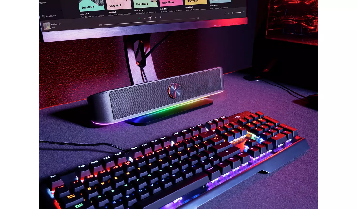 Trust GXT619 Thorne RGB LED Soundbar - Black