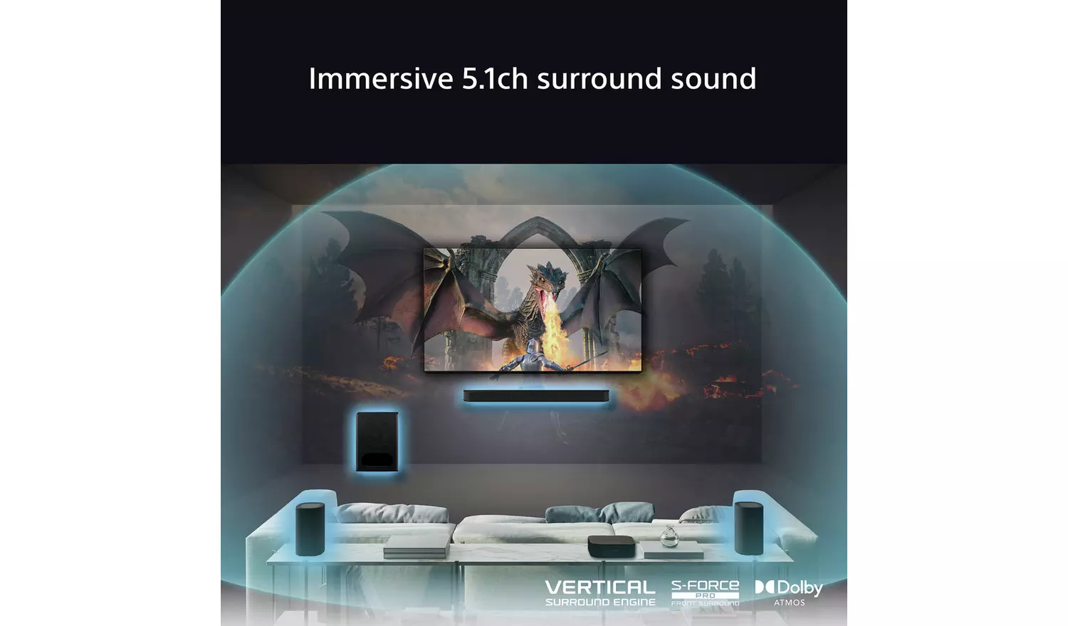 Sony HTS60.CEK 5.1Ch Soundbar with Rear Speakers & Sub