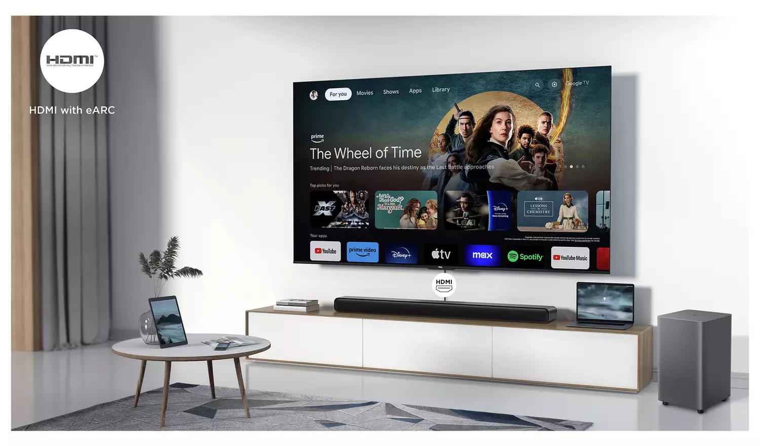 TCL S55HK 2.1Ch Bluetooth Soundbar with Wireless Sub