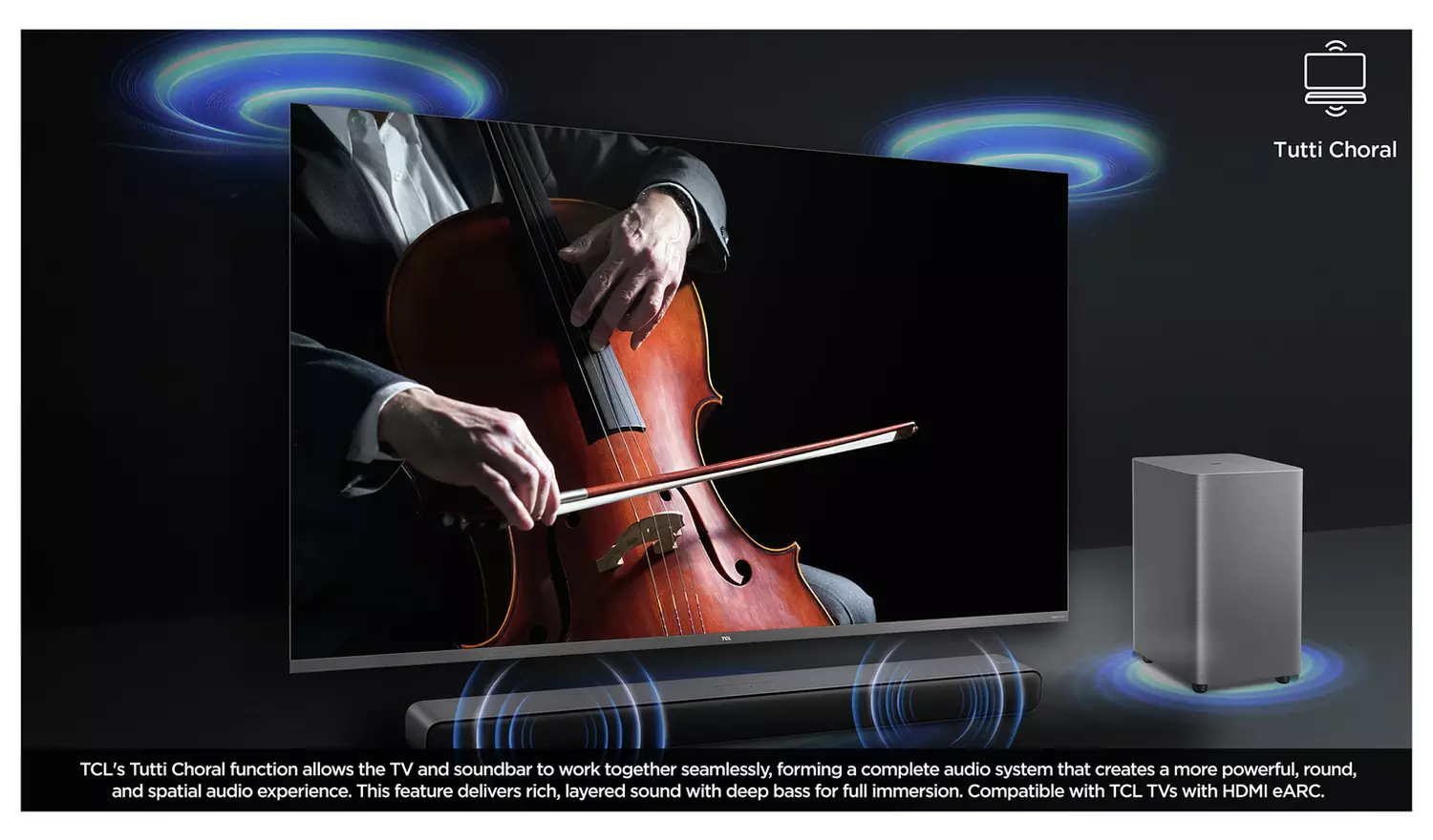 TCL S55HK 2.1Ch Bluetooth Soundbar with Wireless Sub