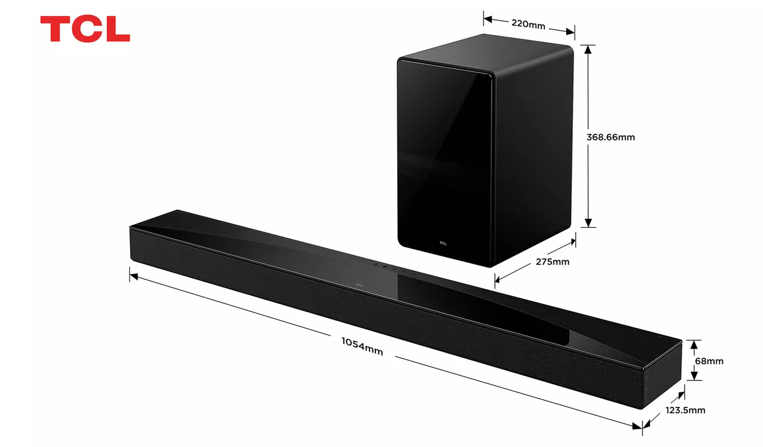 TCL Q75HK 5.1.2Ch Bluetooth Soundbar with Wireless Sub