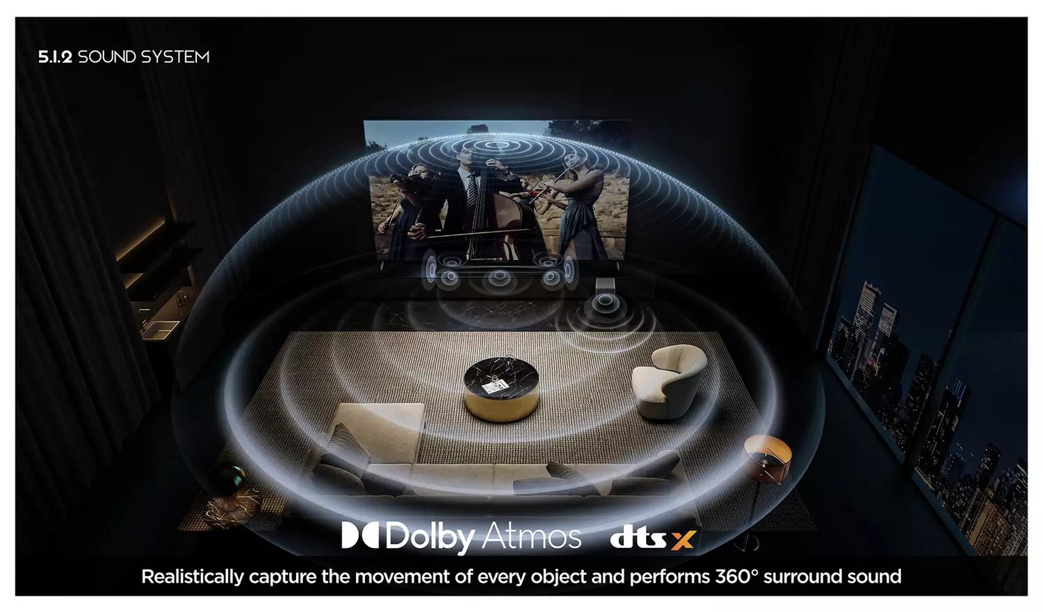 TCL Q75HK 5.1.2Ch Bluetooth Soundbar with Wireless Sub