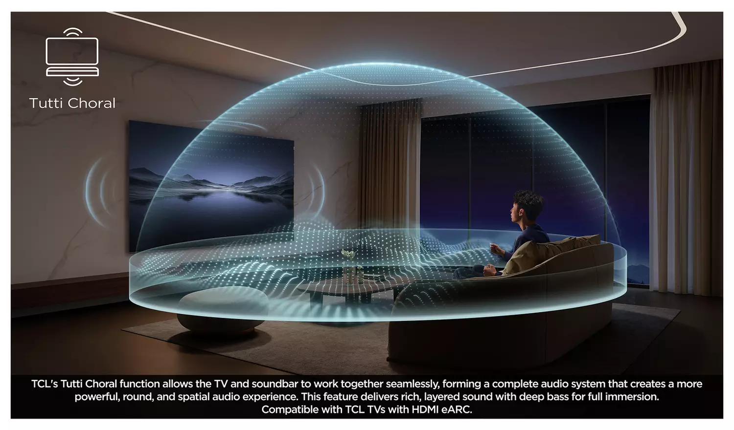 TCL Q75HK 5.1.2Ch Bluetooth Soundbar with Wireless Sub