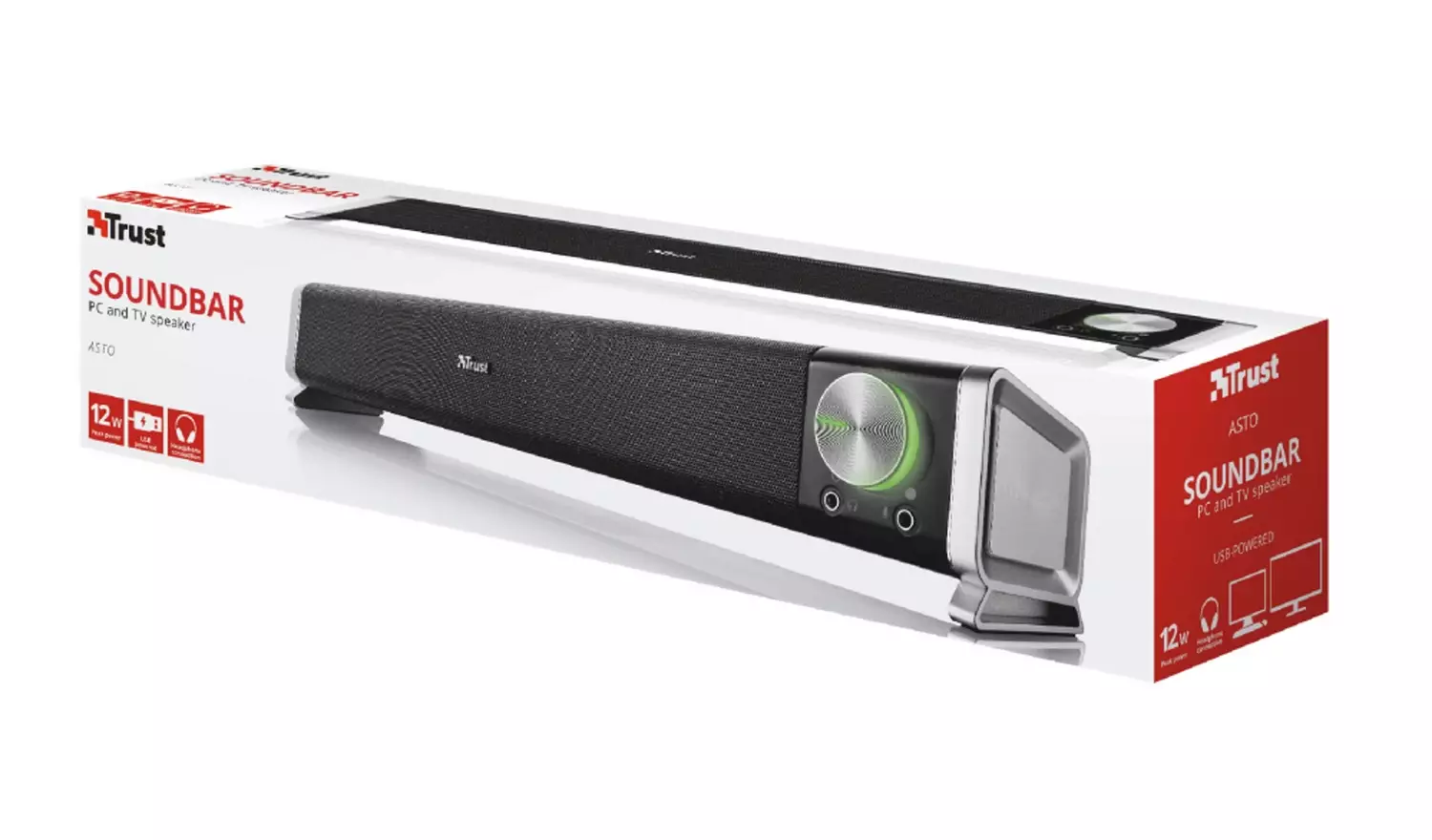 Trust Asto 12W USB PC Under Monitor Soundbar