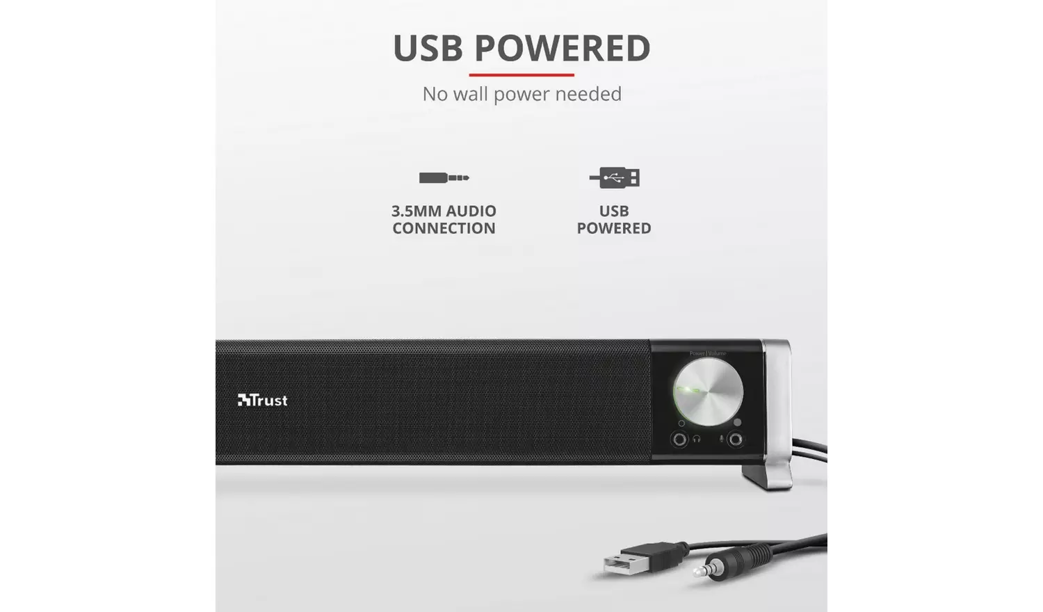 Trust Asto 12W USB PC Under Monitor Soundbar