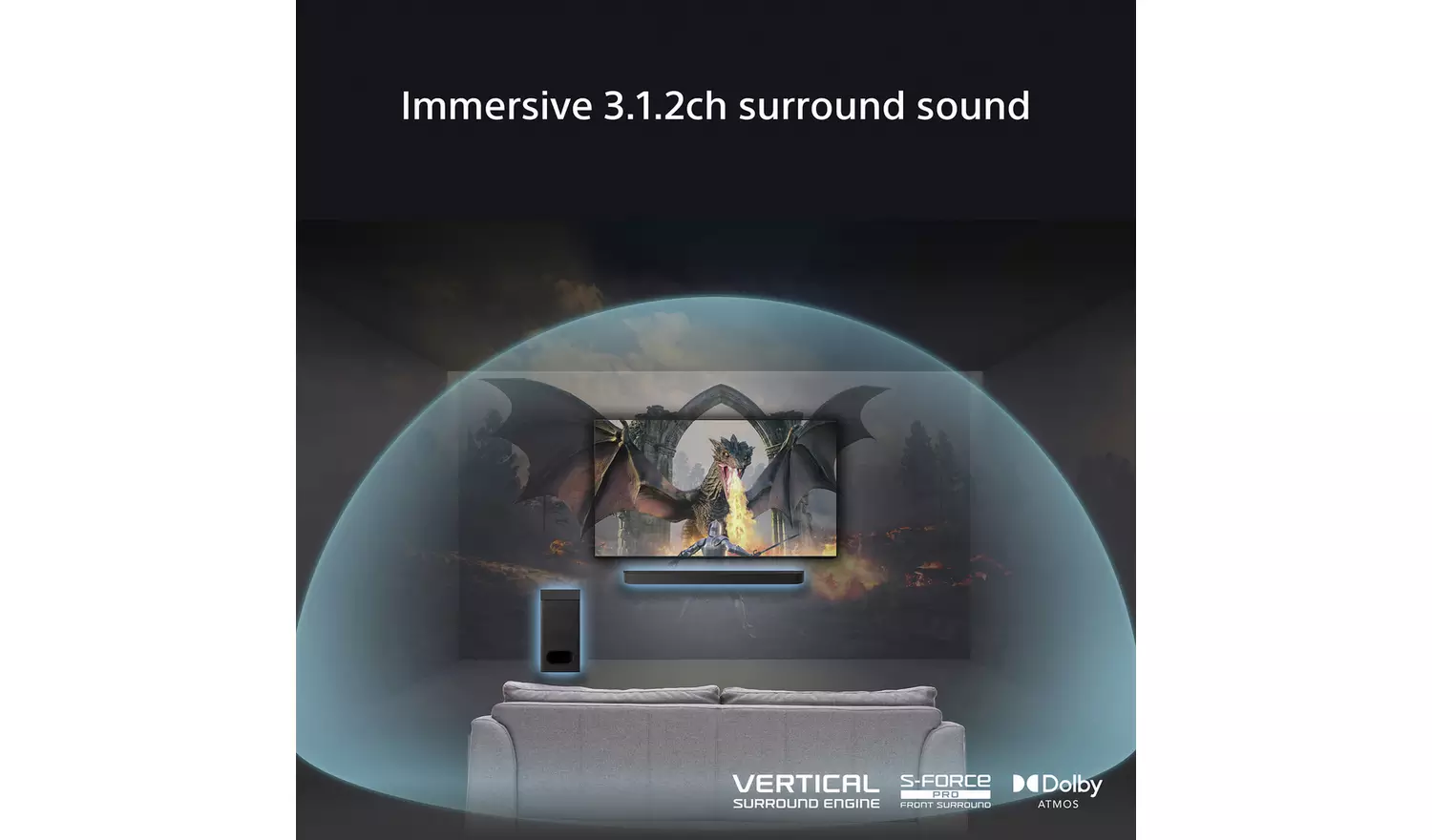 Sony BRAVIA Theatre Bar 6 3.1.2Ch Soundbar with Subwoofer