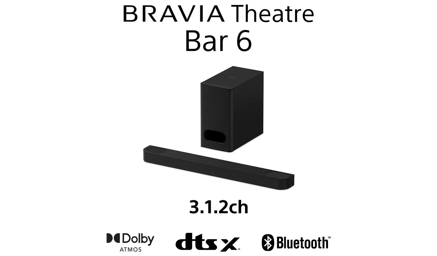 Sony BRAVIA Theatre Bar 6 3.1.2Ch Soundbar with Subwoofer