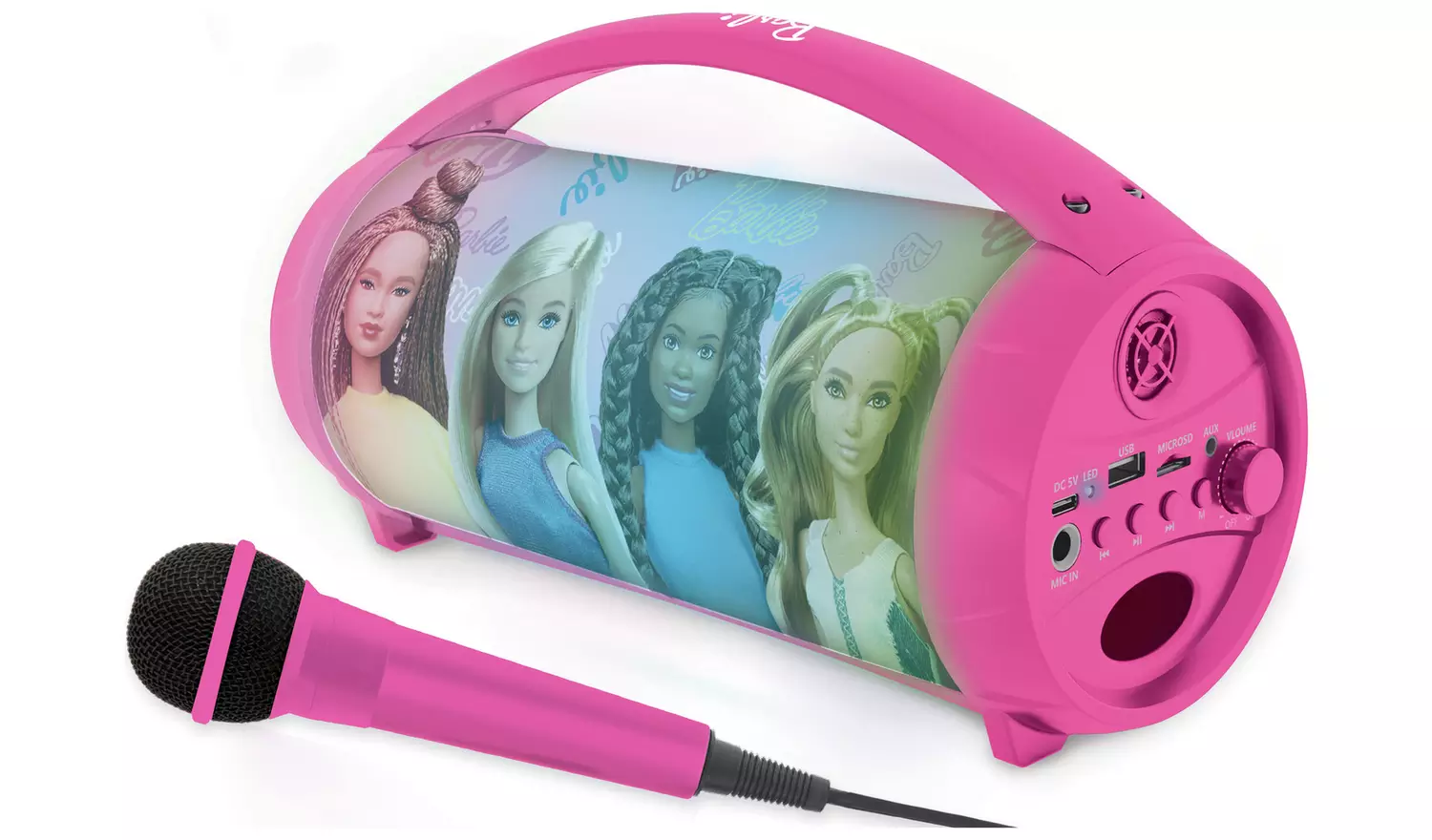 Lexibook BTP585BBZ Barbie Speakers with Lights and Mic