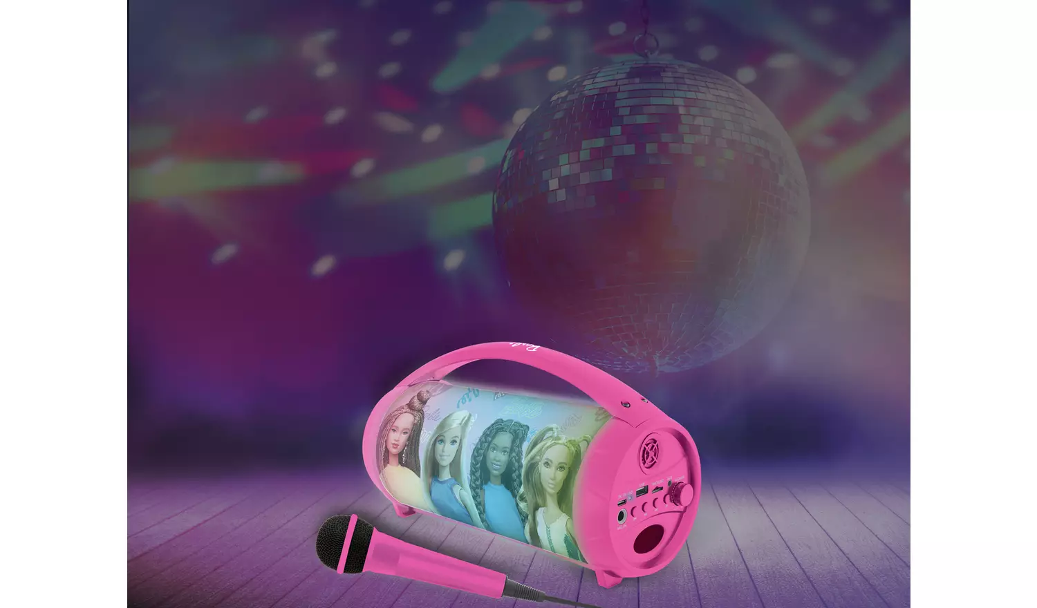 Lexibook BTP585BBZ Barbie Speakers with Lights and Mic