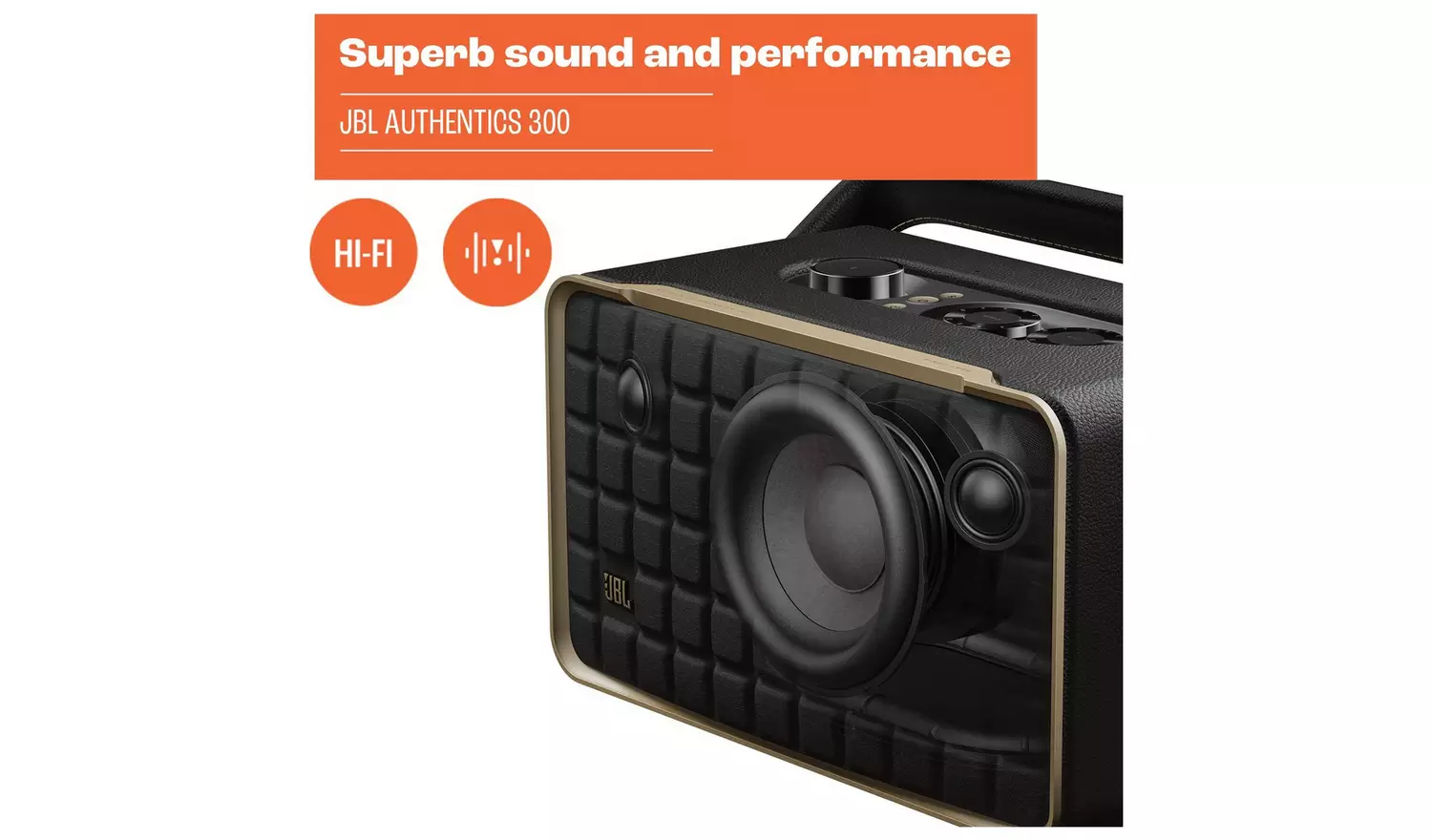 JBL Authentic 300 Smart Home Speaker - Black & Gold