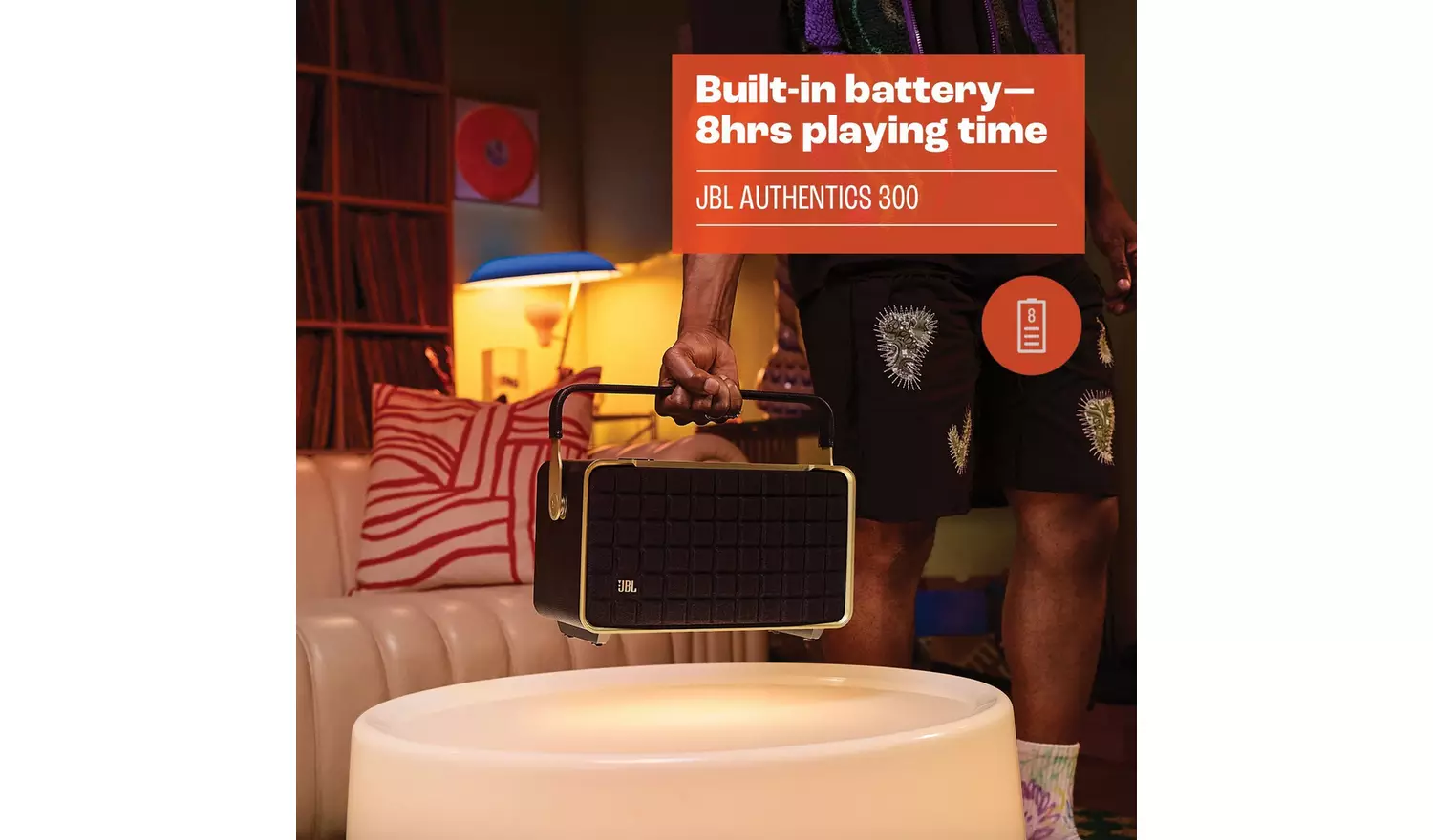 JBL Authentic 300 Smart Home Speaker - Black & Gold