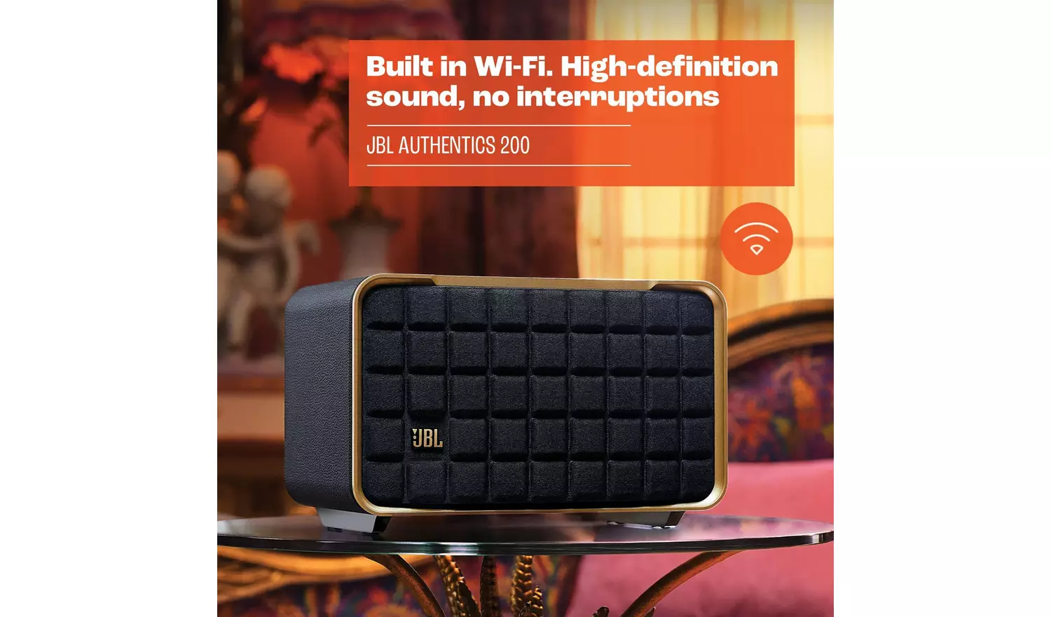 JBL Authentic 200 Smart Home Speaker - Black & Gold