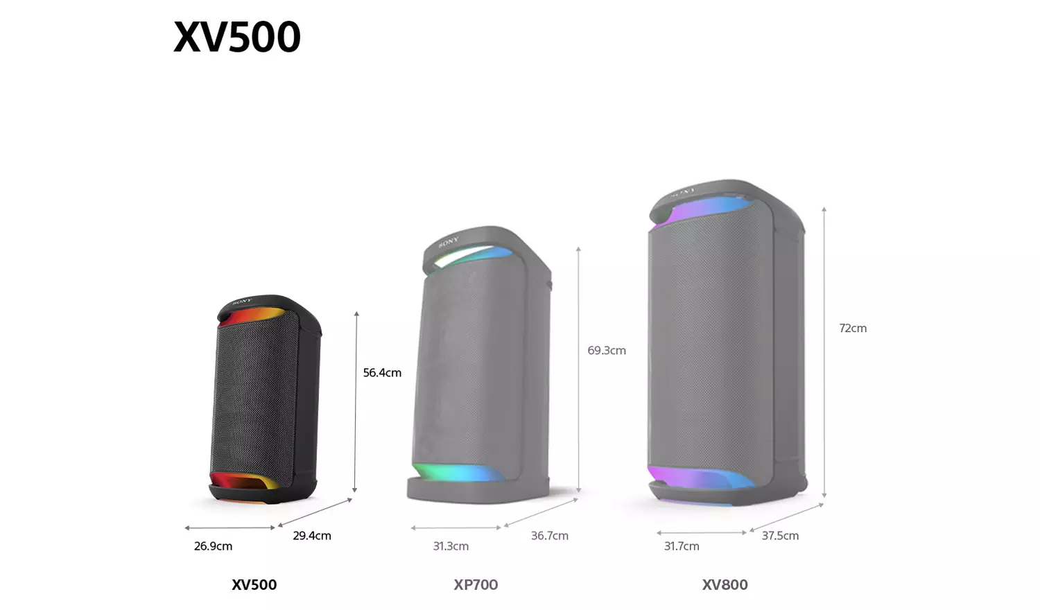 Sony SRS XV500 Bluetooth Portable Party Speaker - Black