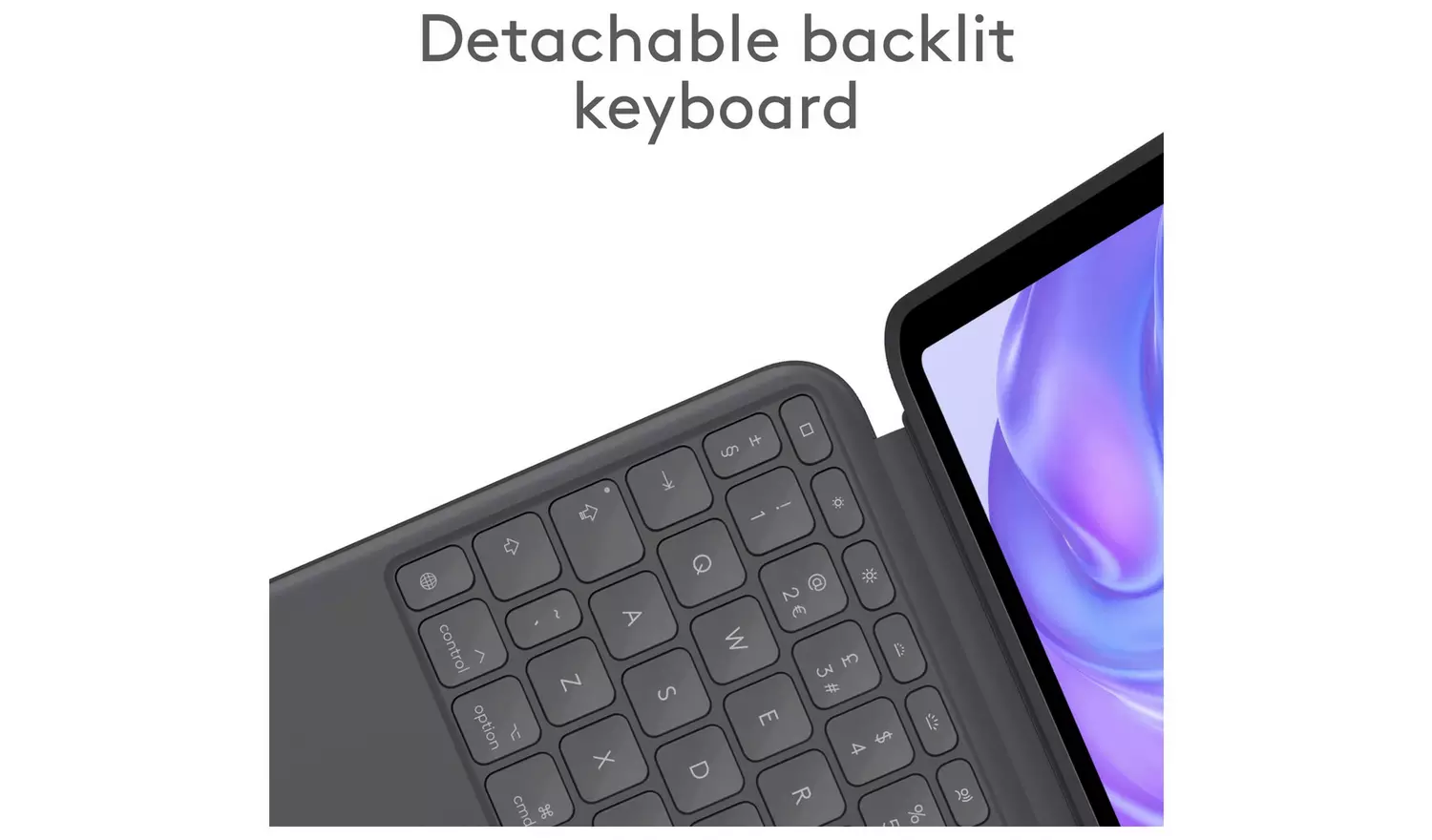 Logitech Combo Touch iPad Pro 11 Inch Tablet Case – Grey