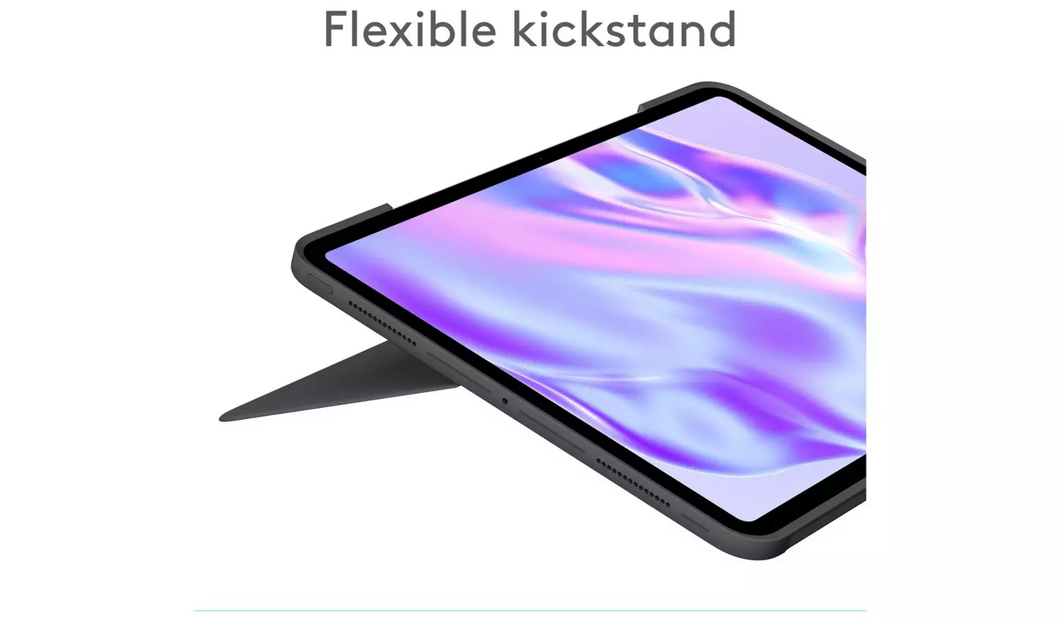 Logitech Combo Touch iPad Pro 12.9 Inch Tablet Case - Grey