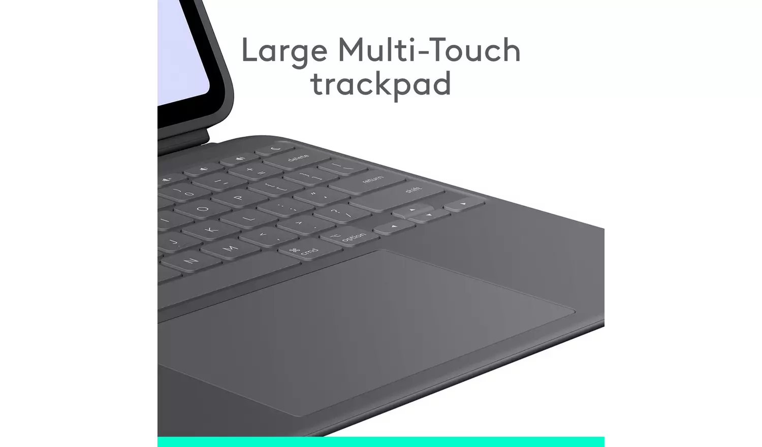 Logitech Combo Touch iPad Pro 12.9 Inch Tablet Case - Grey