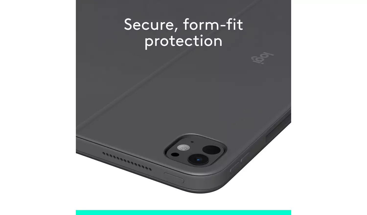 Logitech Combo Touch iPad Pro 12.9 Inch Tablet Case - Grey