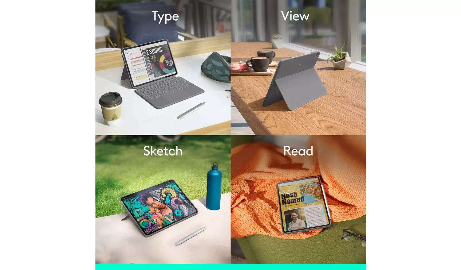 Logitech Combo Touch iPad Pro 13 Inch (M4) Keyboard Case